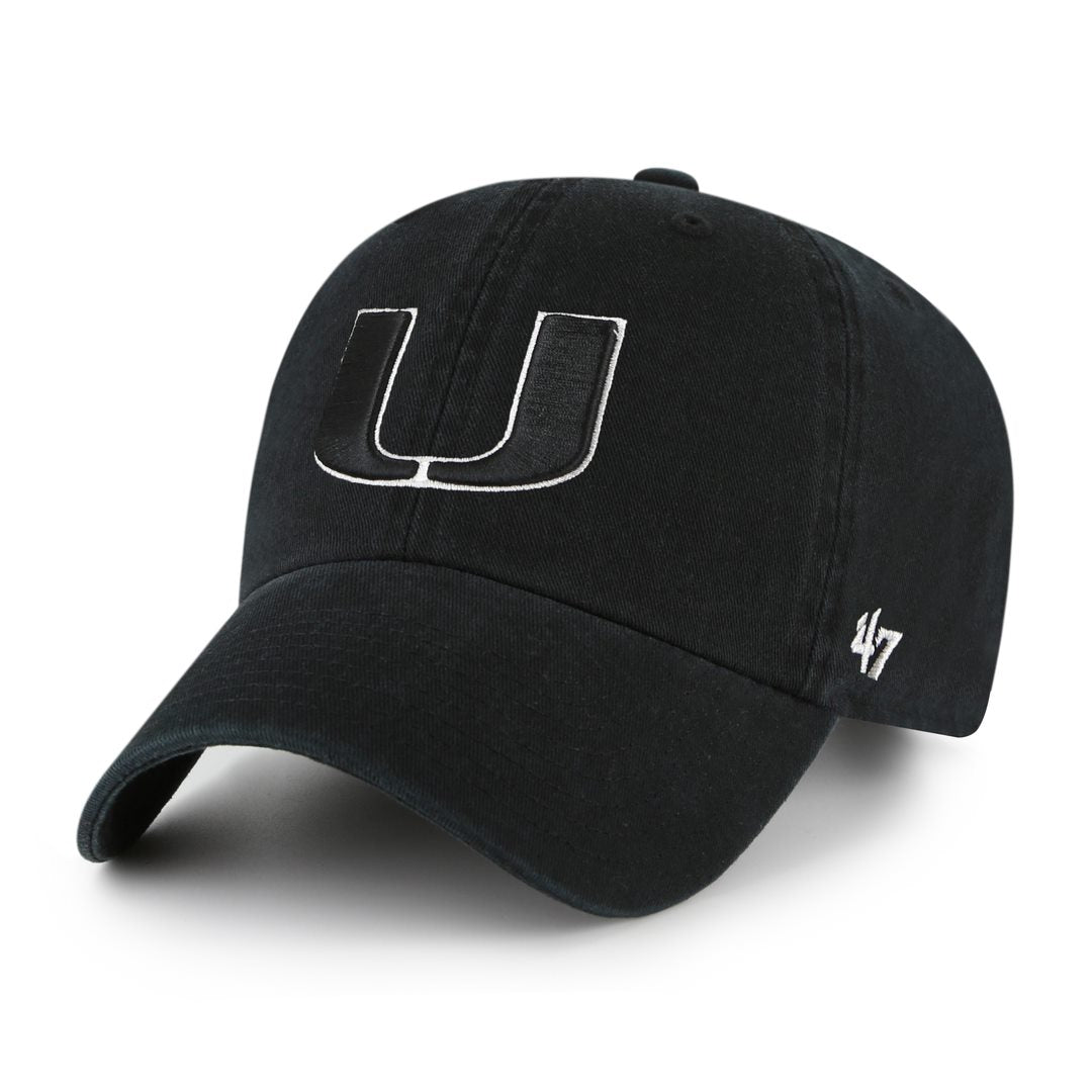 Miami Hurricanes 47 Brand U Adjustable MVP Hat - Black