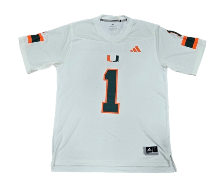 Miami Hurricanes Malachi Toney Replica Jersey # 1 - White