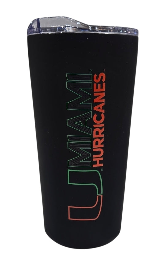 Miami Hurricanes Miami Nights Stainless Steal Soft Touch 18oz Tumbler - Black