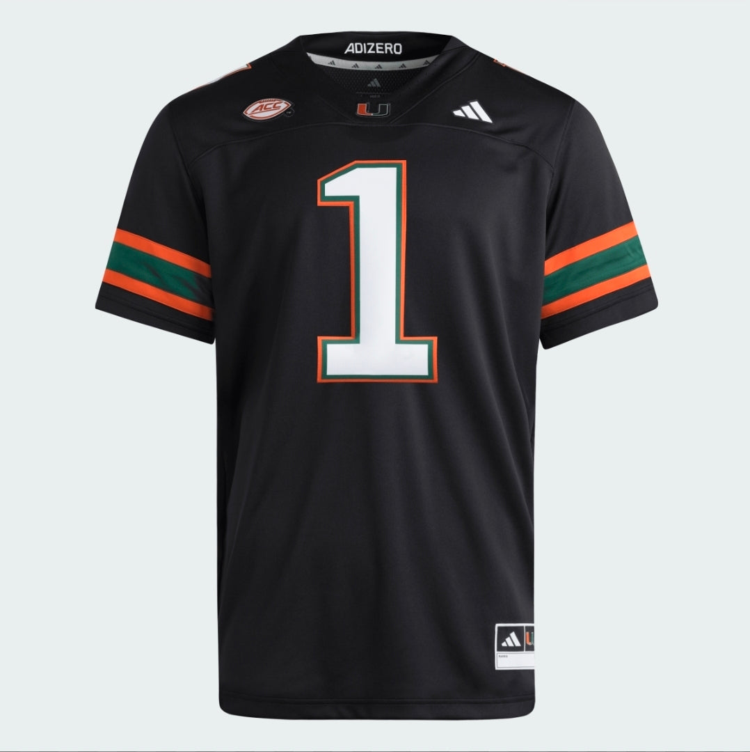 Miami Hurricanes adidas 2025 Premier Alternate Jersey - Black