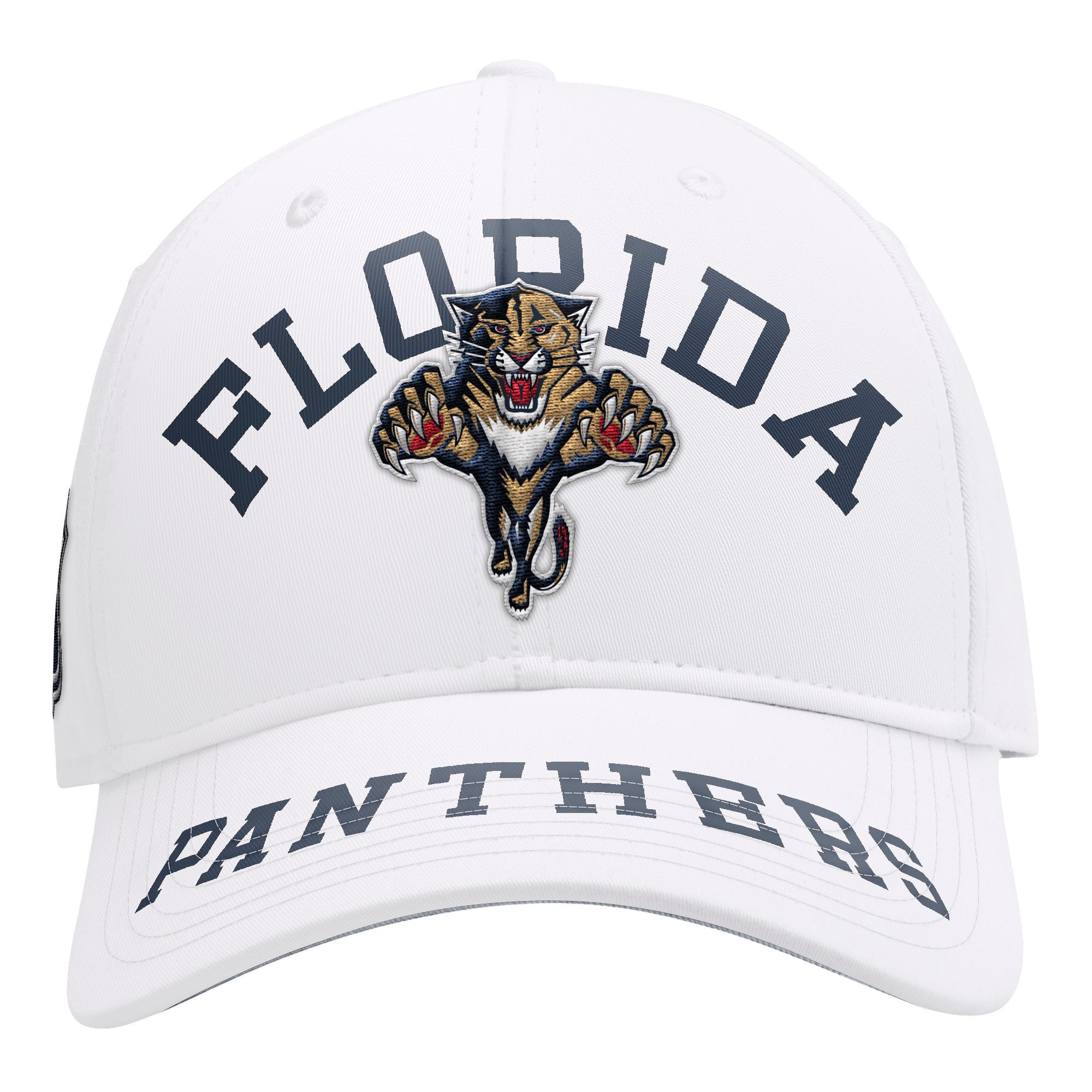 Florida Panthers Starter Vintage Hockey Leaping Cat Adjustable Hat - White