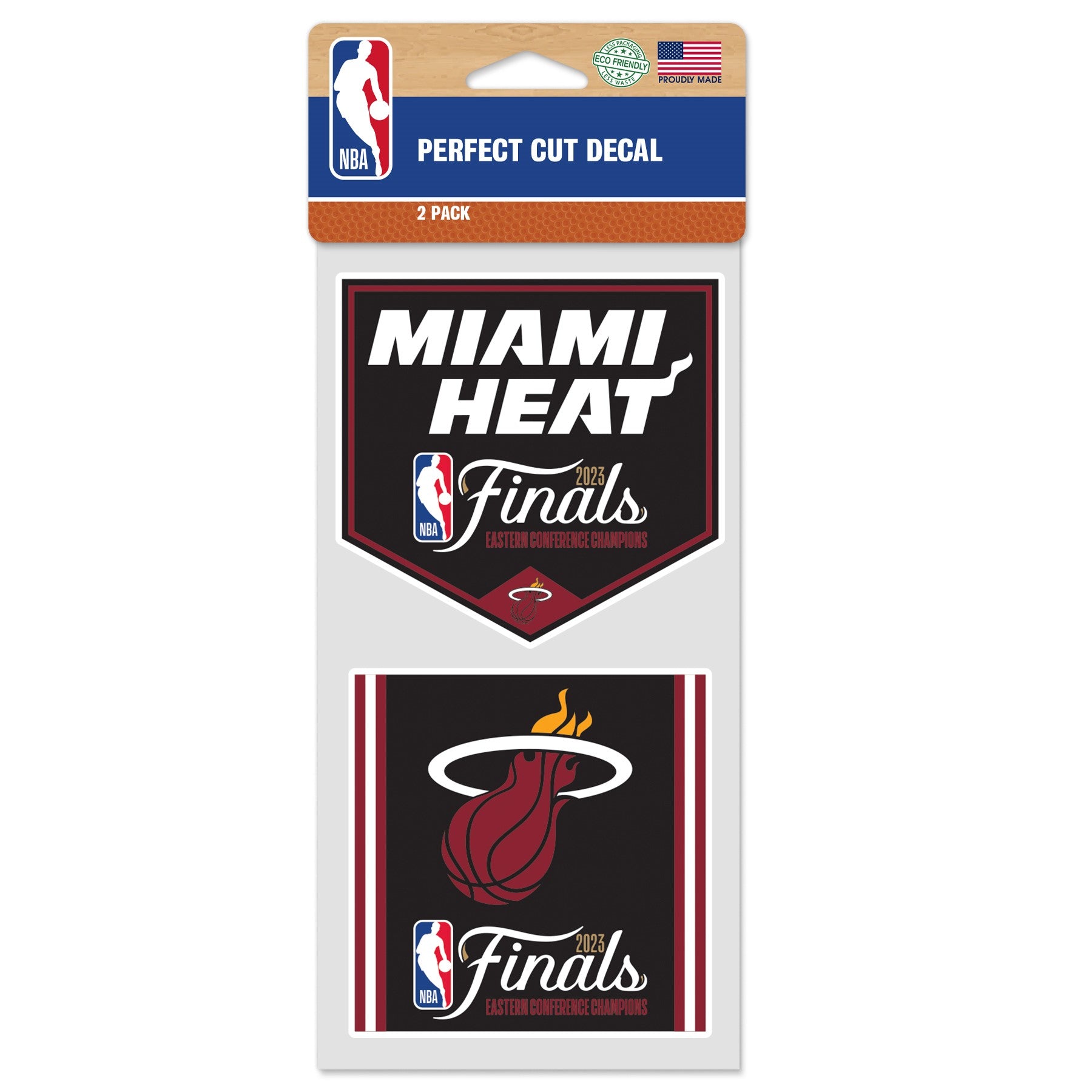 Miami Heat WinCraft 2023 NBA Finals Two-Pack 4" x 4" Perfect Cut Decal