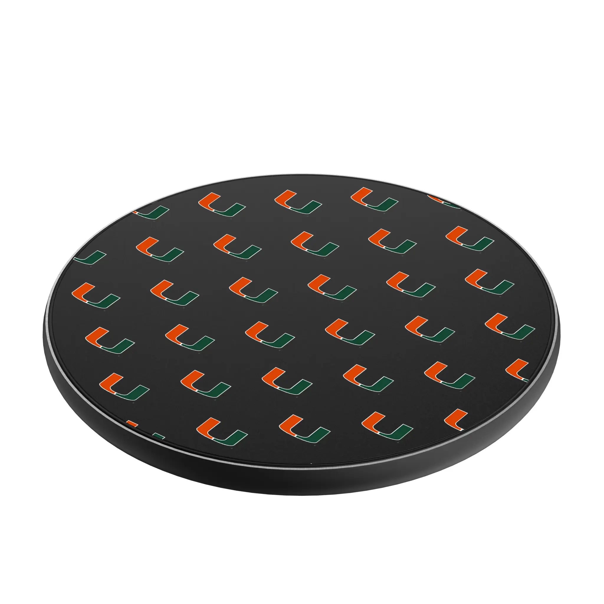University of Miami Hurricanes Fashion Pattern 15-Watt Wireless Charger