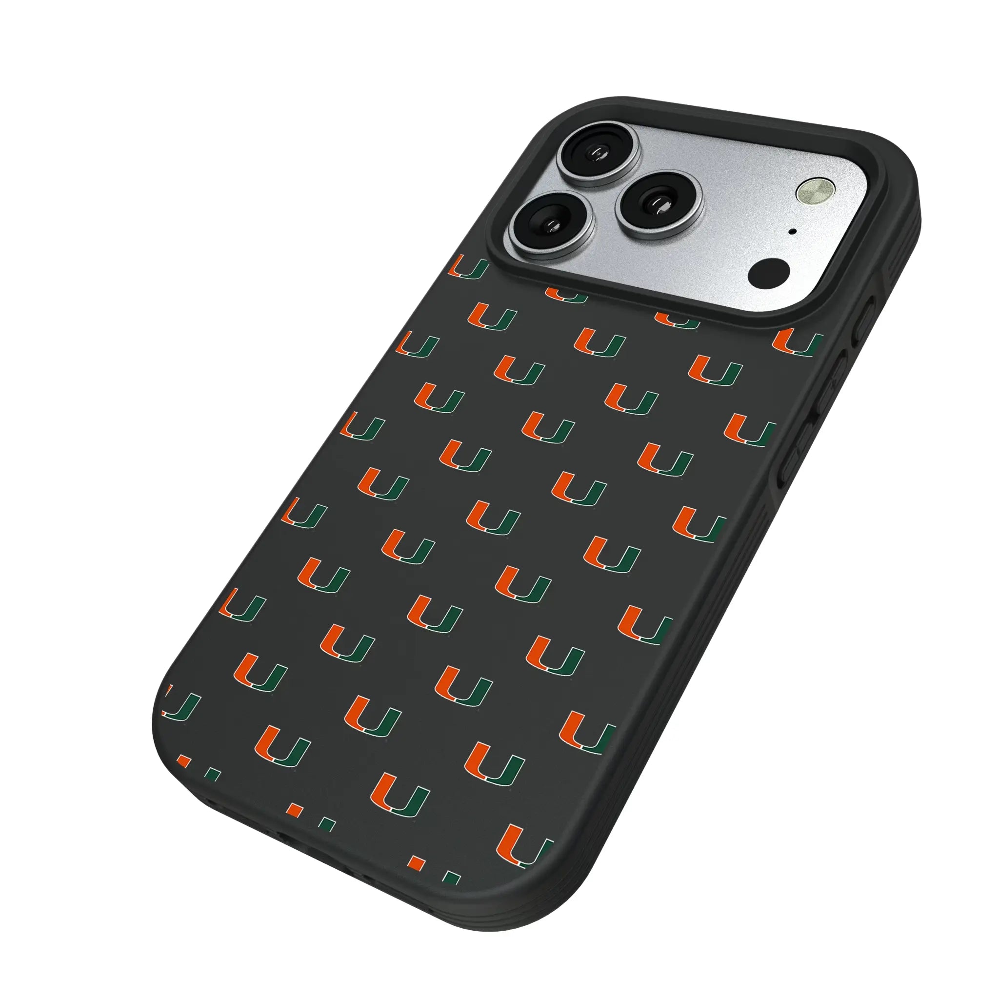 University of Miami Hurricanes Fashion Pattern Bump Phone Case for Apple iPhone