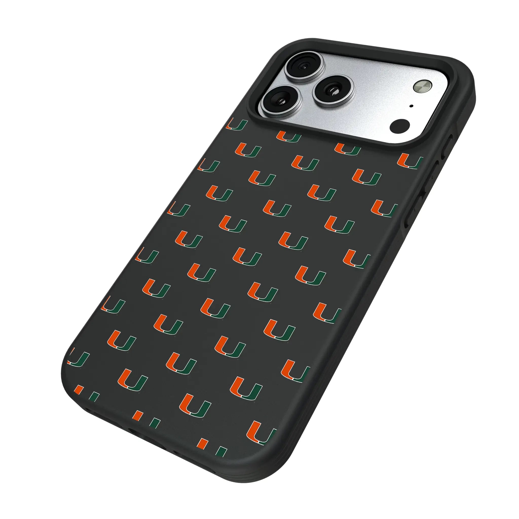 University of Miami Hurricanes Fashion Pattern Bump Phone Case for Apple iPhone
