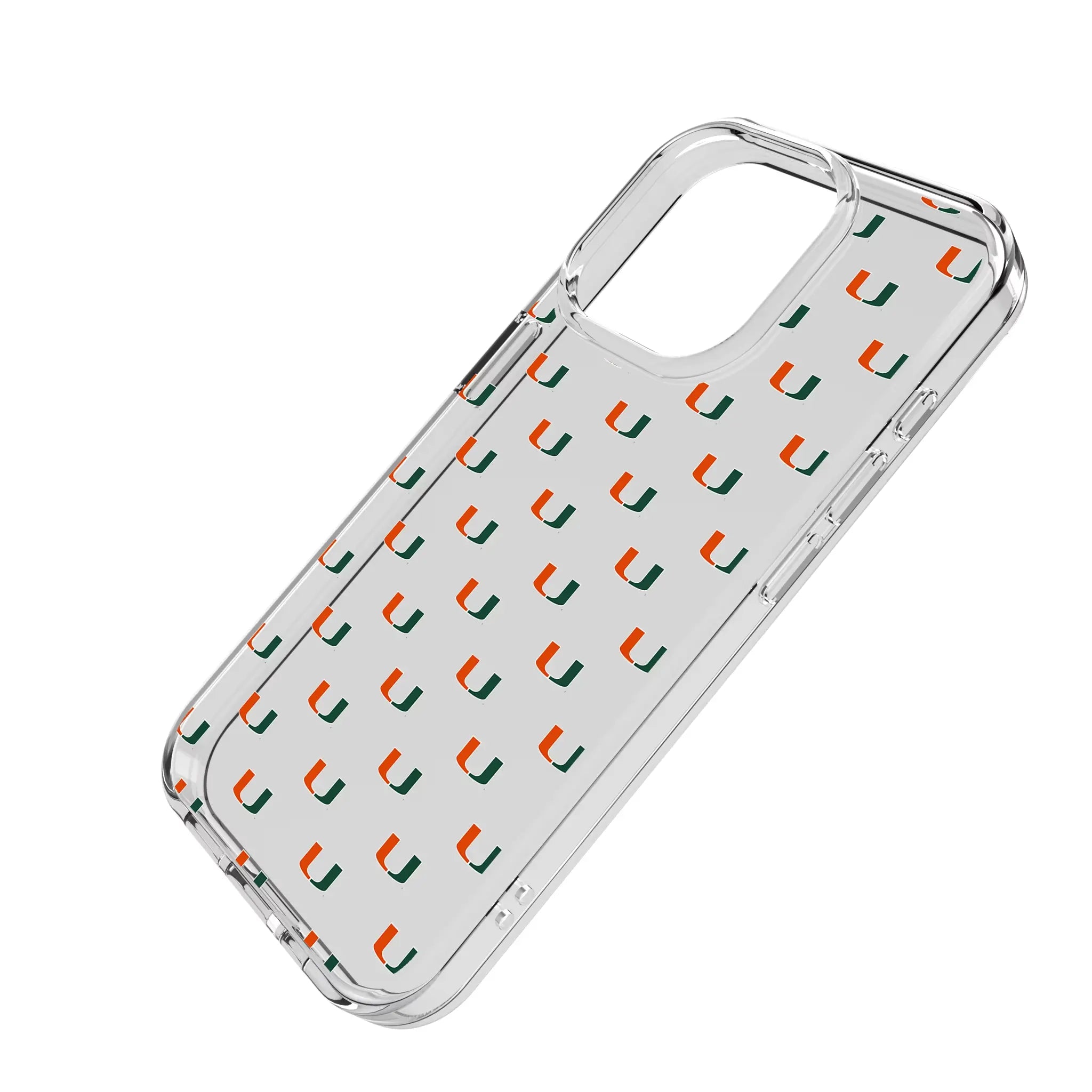 University of Miami Hurricanes Fashion Pattern Clear Phone Case for Apple iPhone