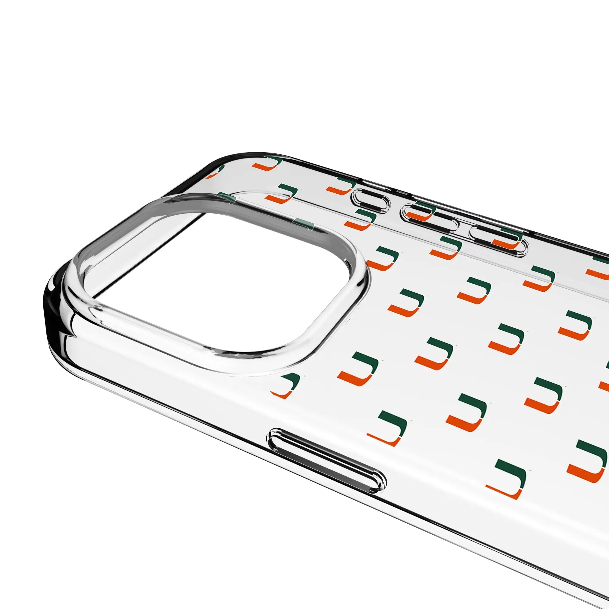 University of Miami Hurricanes Fashion Pattern Clear Phone Case for Apple iPhone