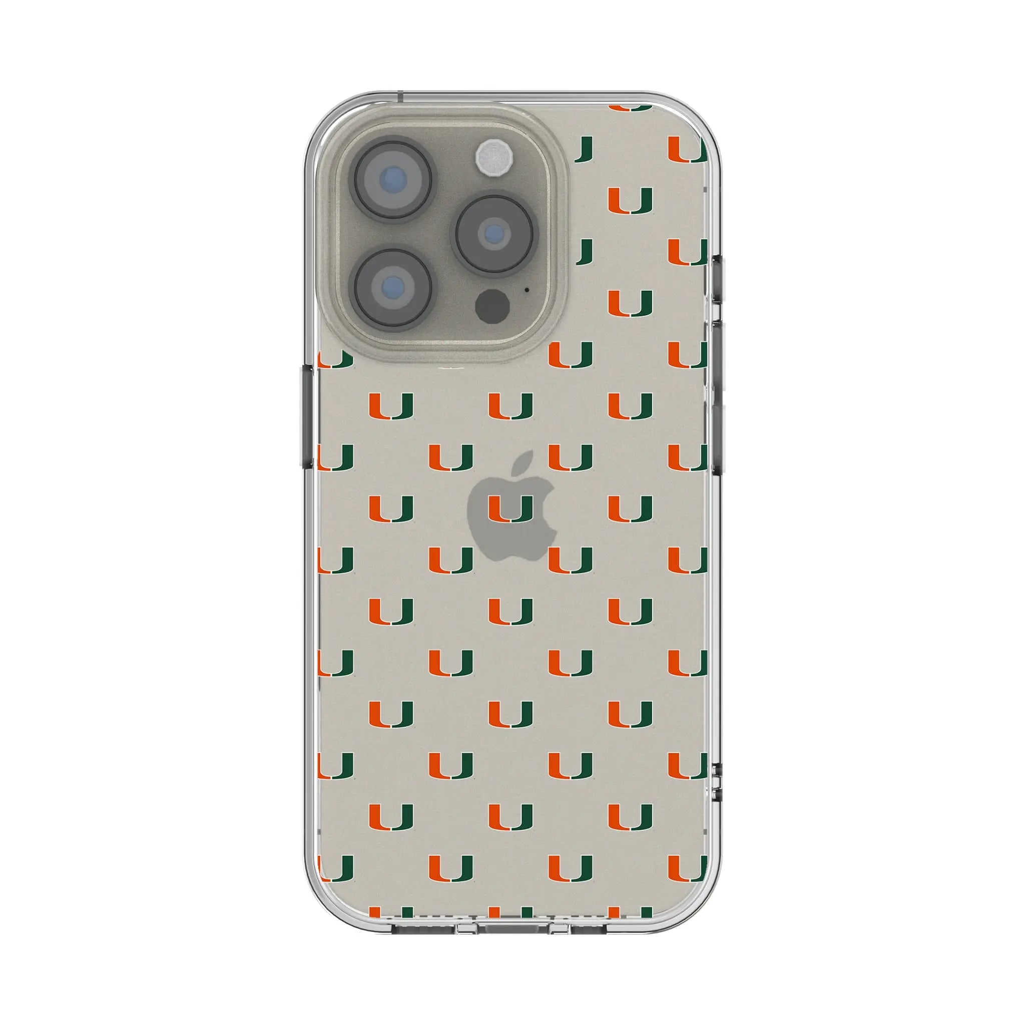 University of Miami Hurricanes Fashion Pattern Clear Phone Case for Apple iPhone