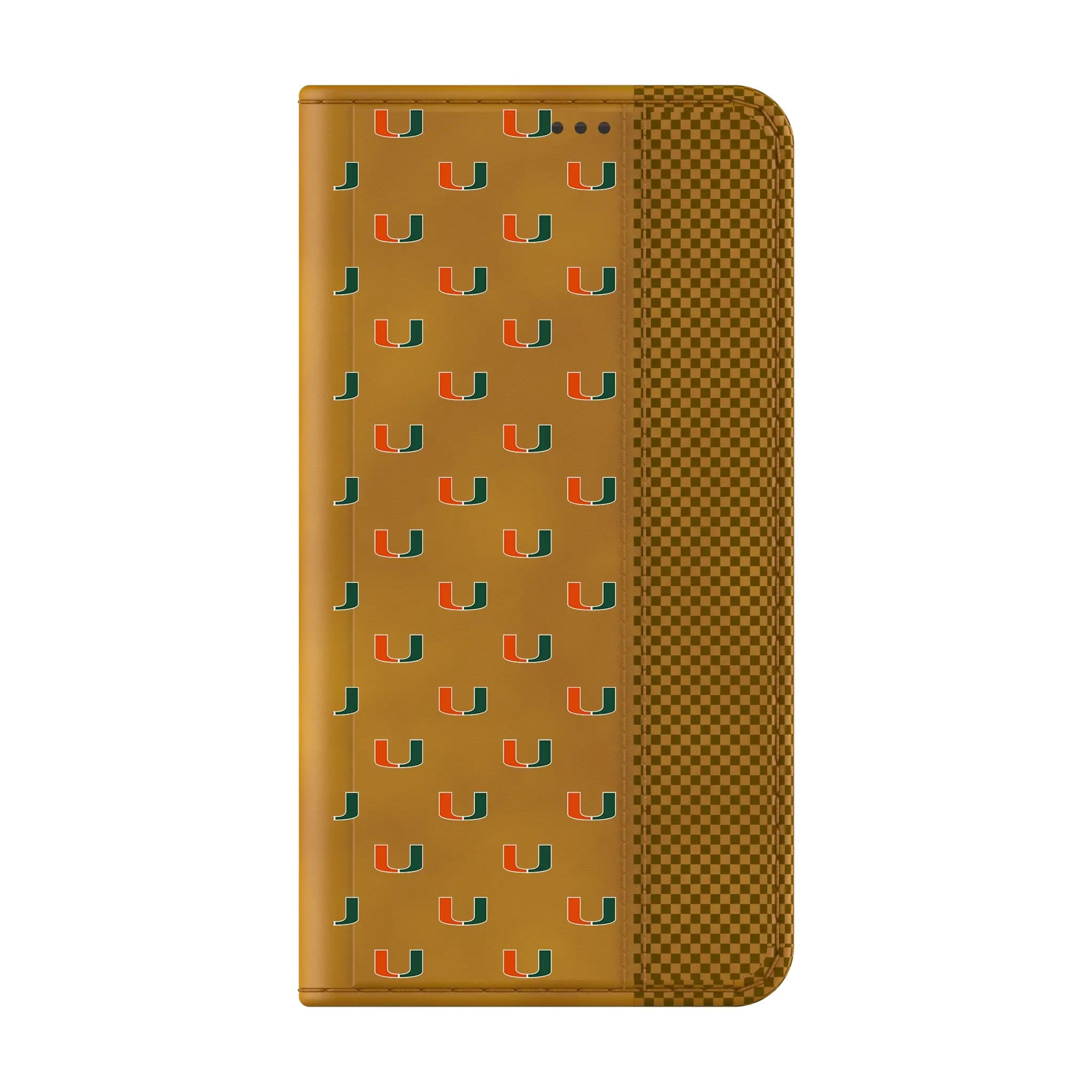 University of Miami Hurricanes Fashion Pattern Folio Phone Case for Samsung Galaxy