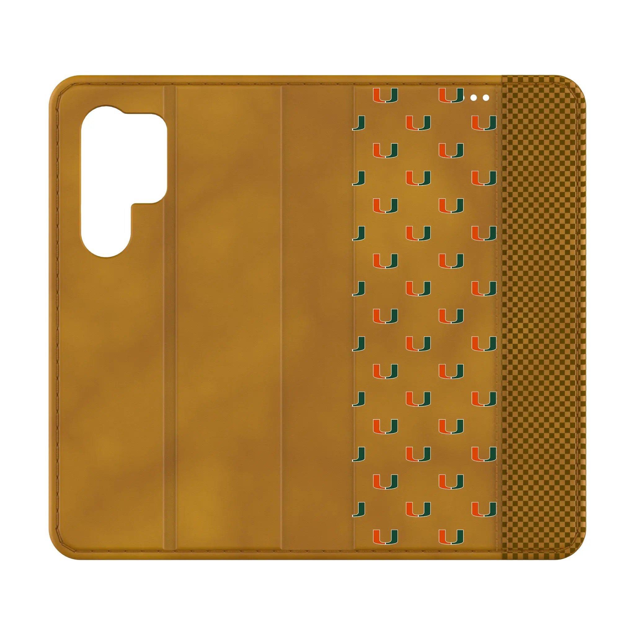 University of Miami Hurricanes Fashion Pattern Folio Phone Case for Samsung Galaxy