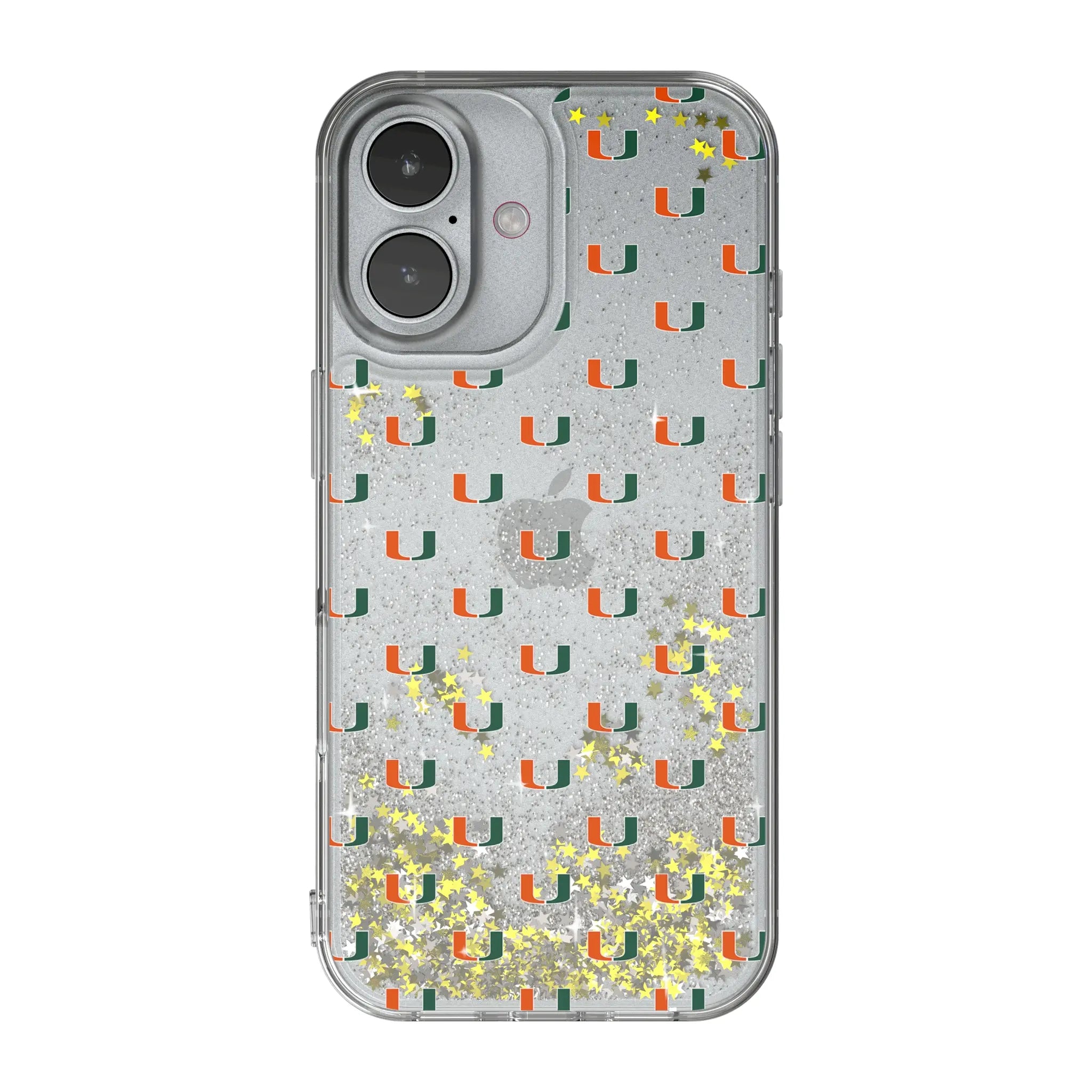 University of Miami Hurricanes Fashion Pattern Glitter Phone Case for Apple iPhone
