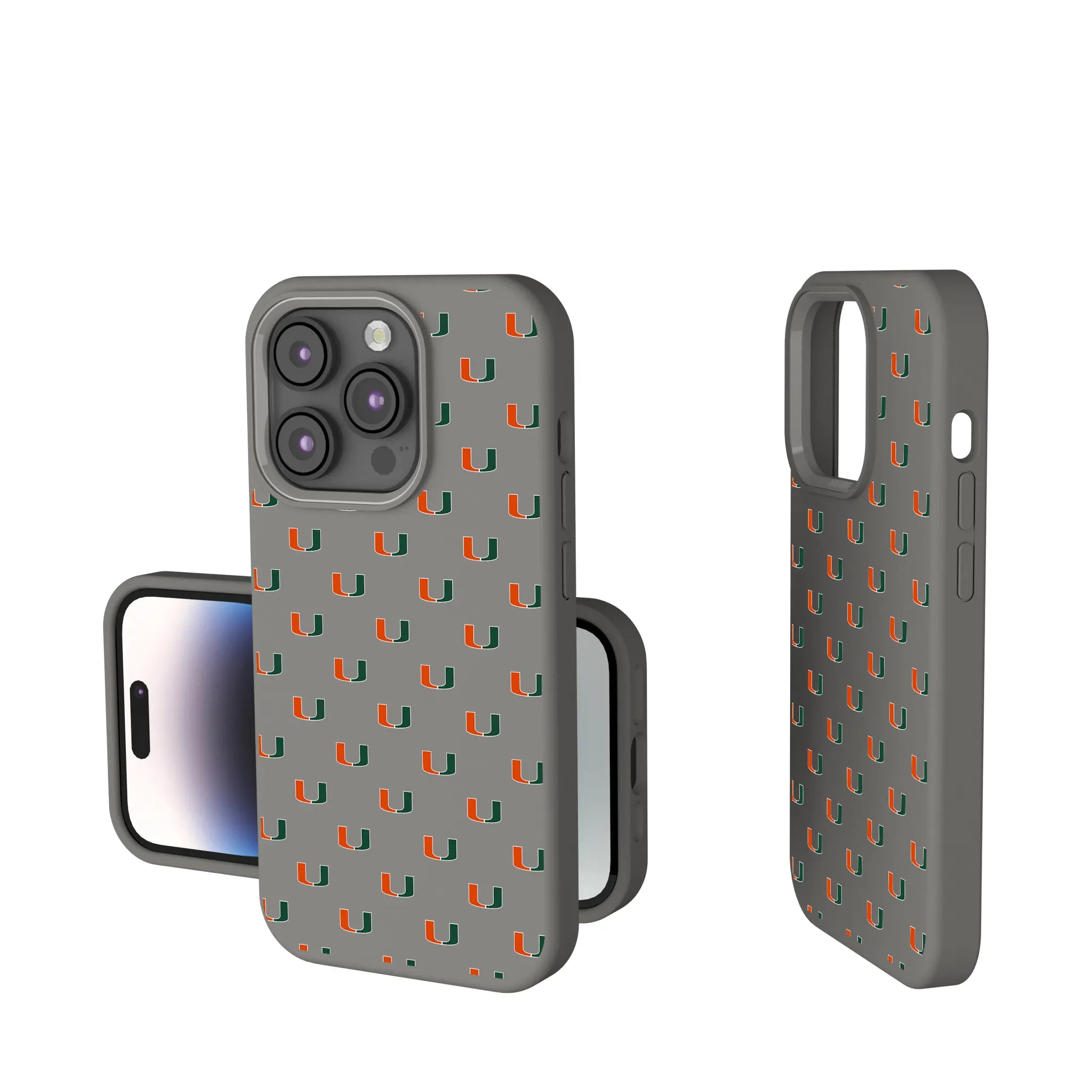 University of Miami Hurricanes Fashion Pattern Soft Touch Phone Case for Apple iPhone