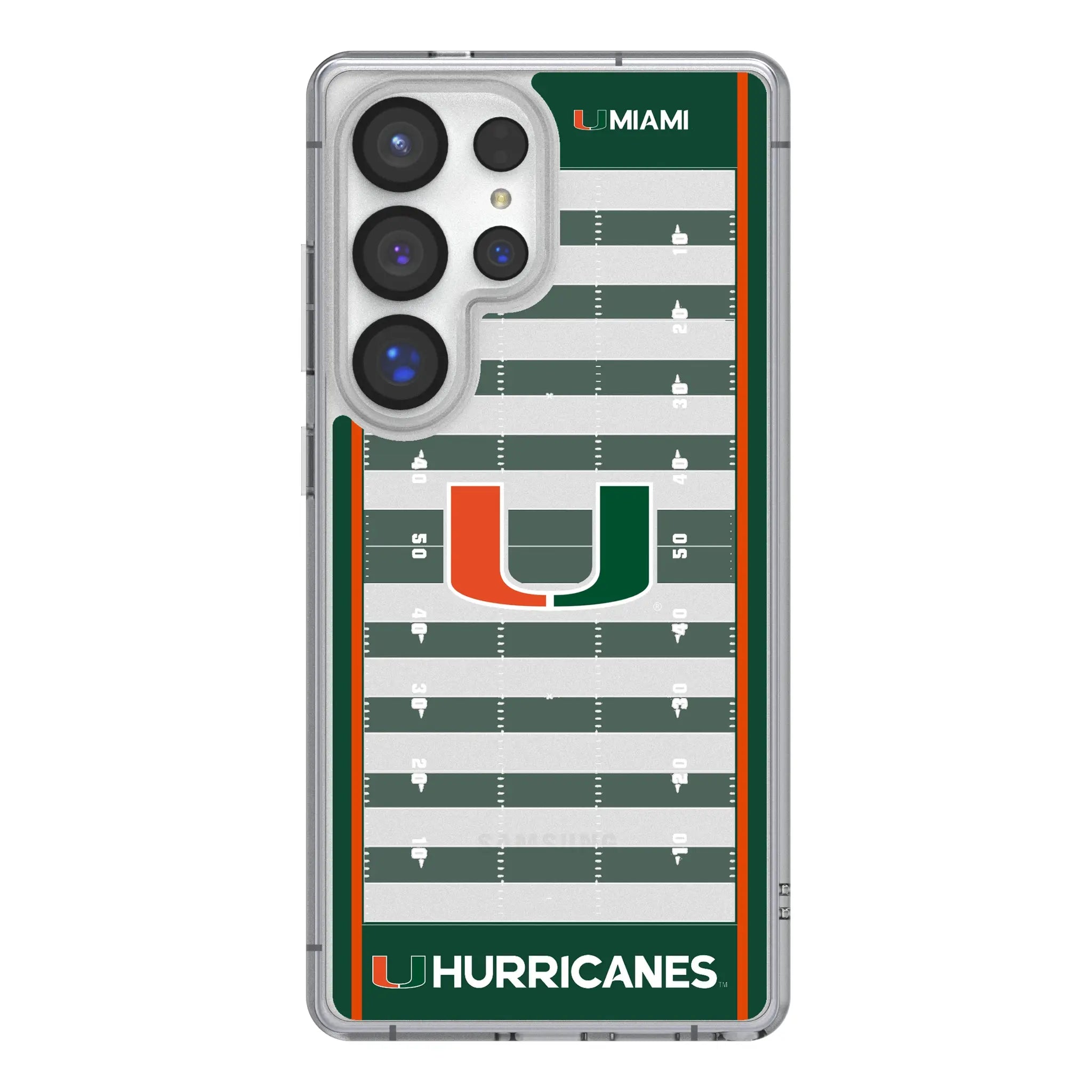 University of Miami Hurricanes Field Clear Phone Case for Samsung Galaxy