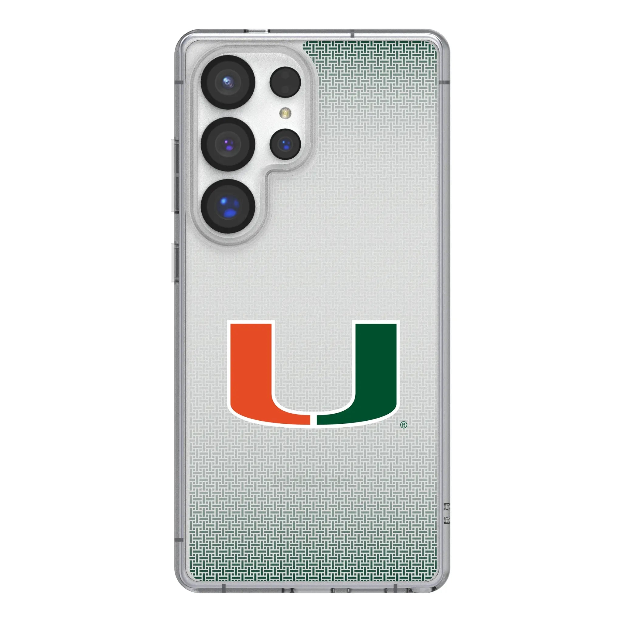 University of Miami Hurricanes Linen Clear Phone Case for Samsung Galaxy