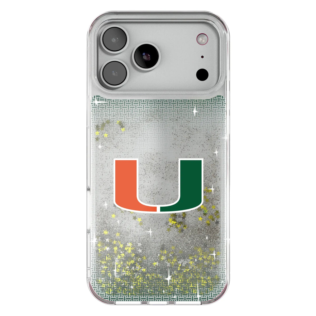 Miami Hurricanes Linen Glitter Phone Case