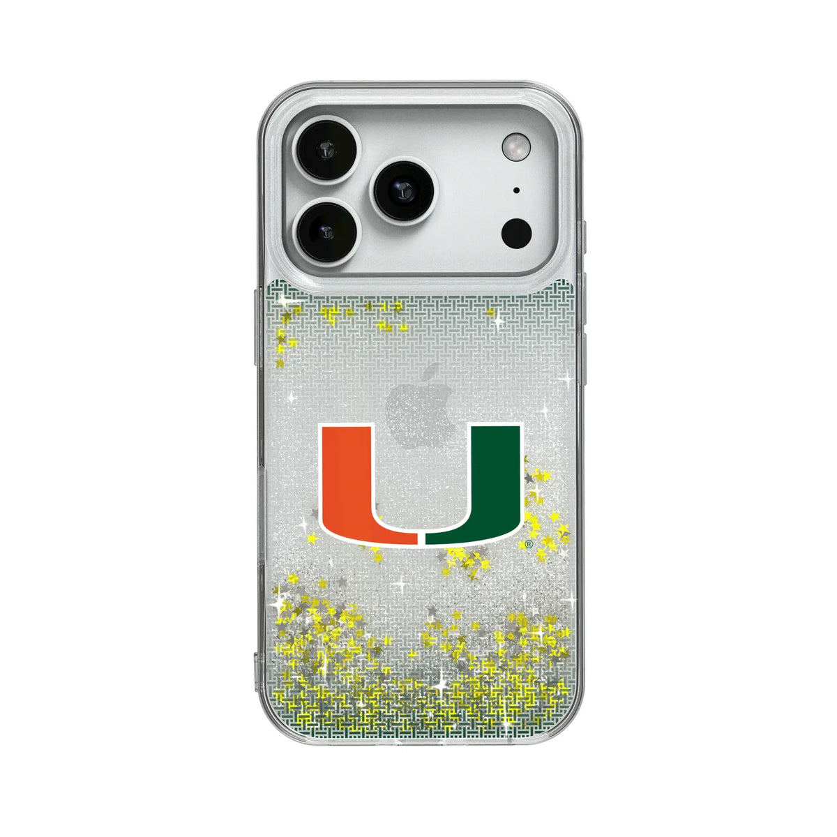 Miami Hurricanes Linen Glitter Phone Case