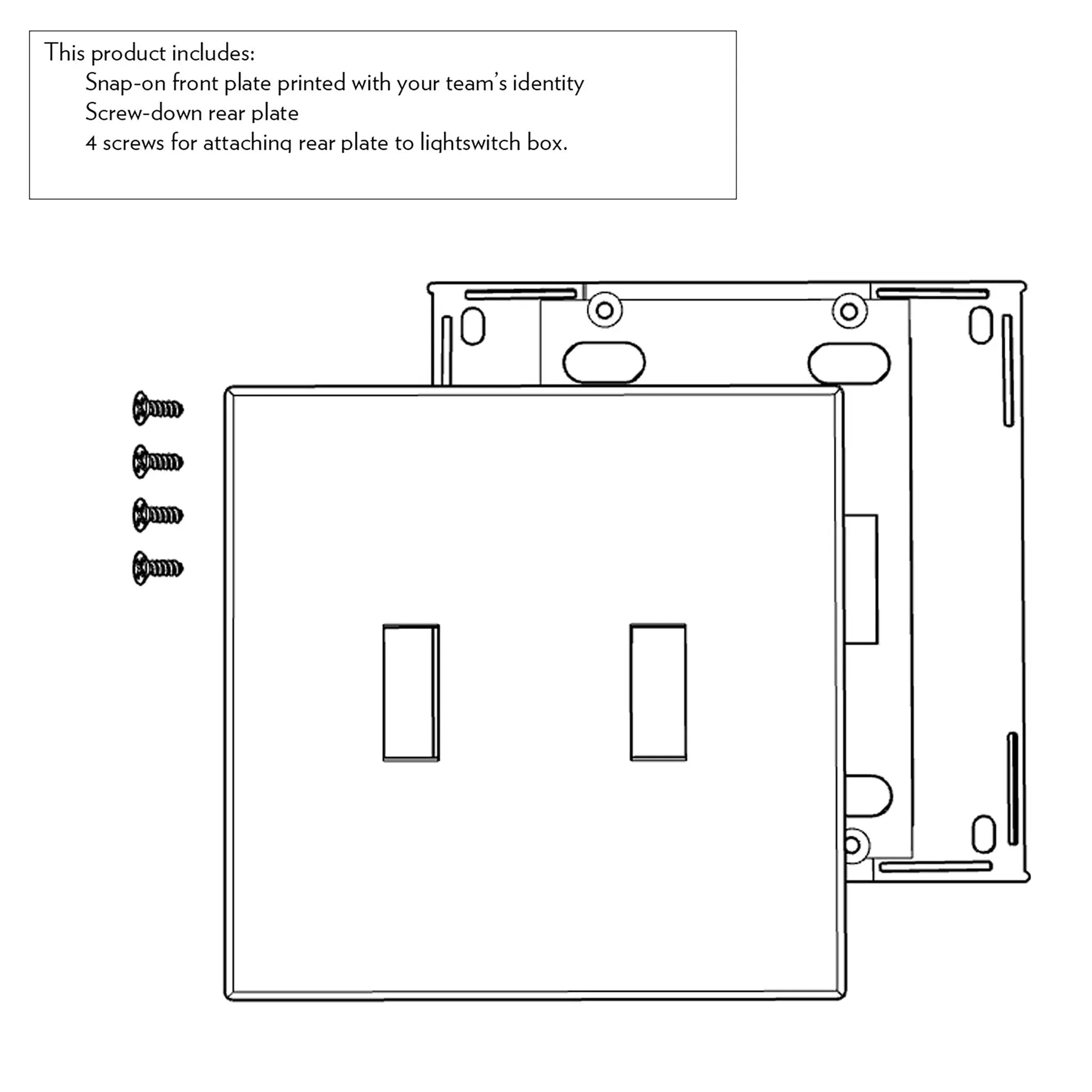 University of Miami Hurricanes Linen Hidden-Screw Light Switch Plate