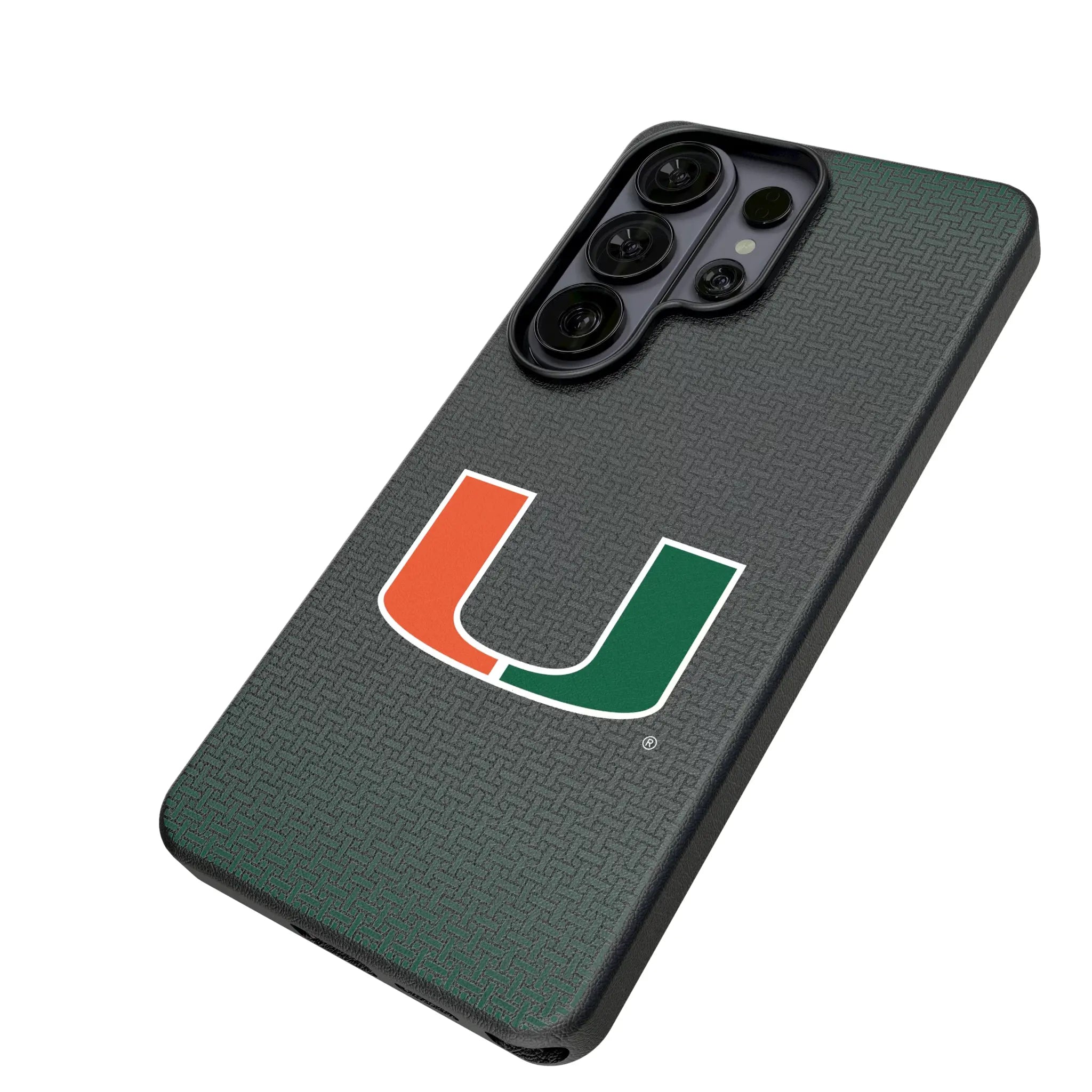 University of Miami Hurricanes Linen MagSafe Compatible Phone Case for Samsung Galaxy