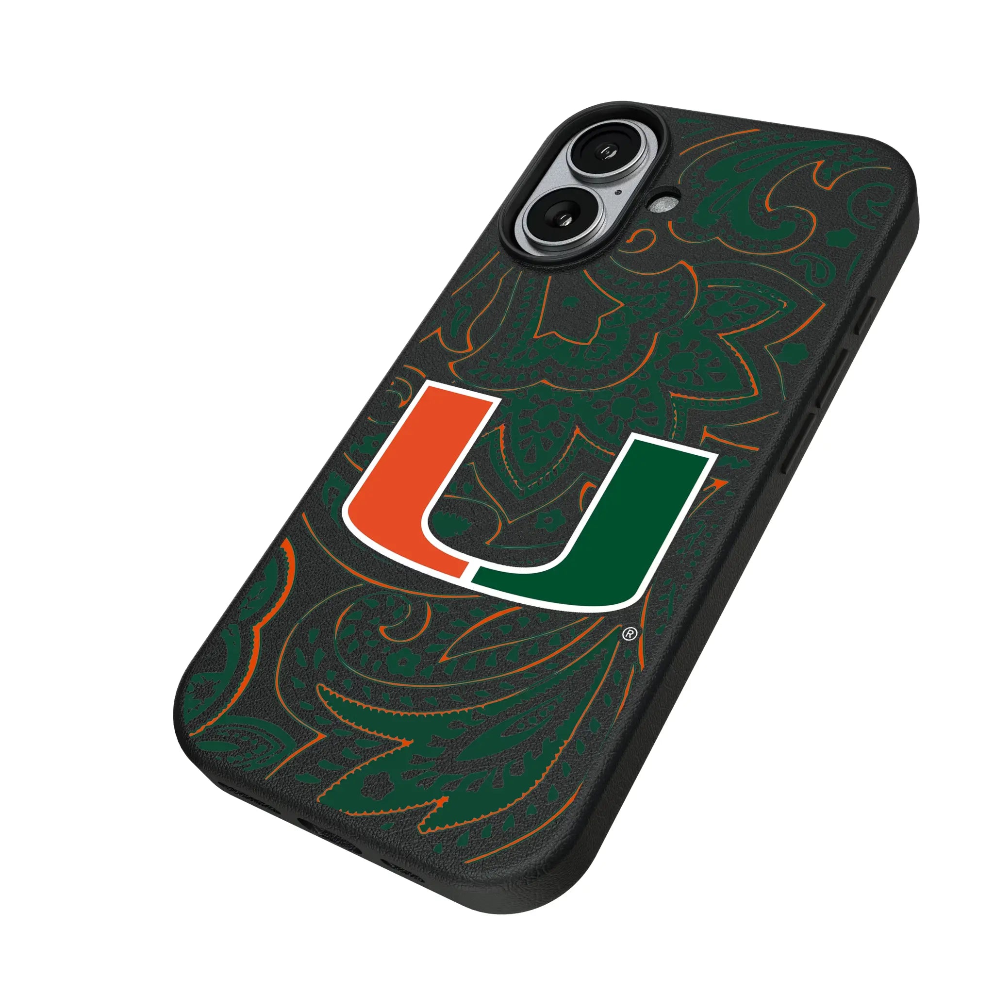 University of Miami Hurricanes Paisley MagSafe Compatible Phone Case for Apple iPhone