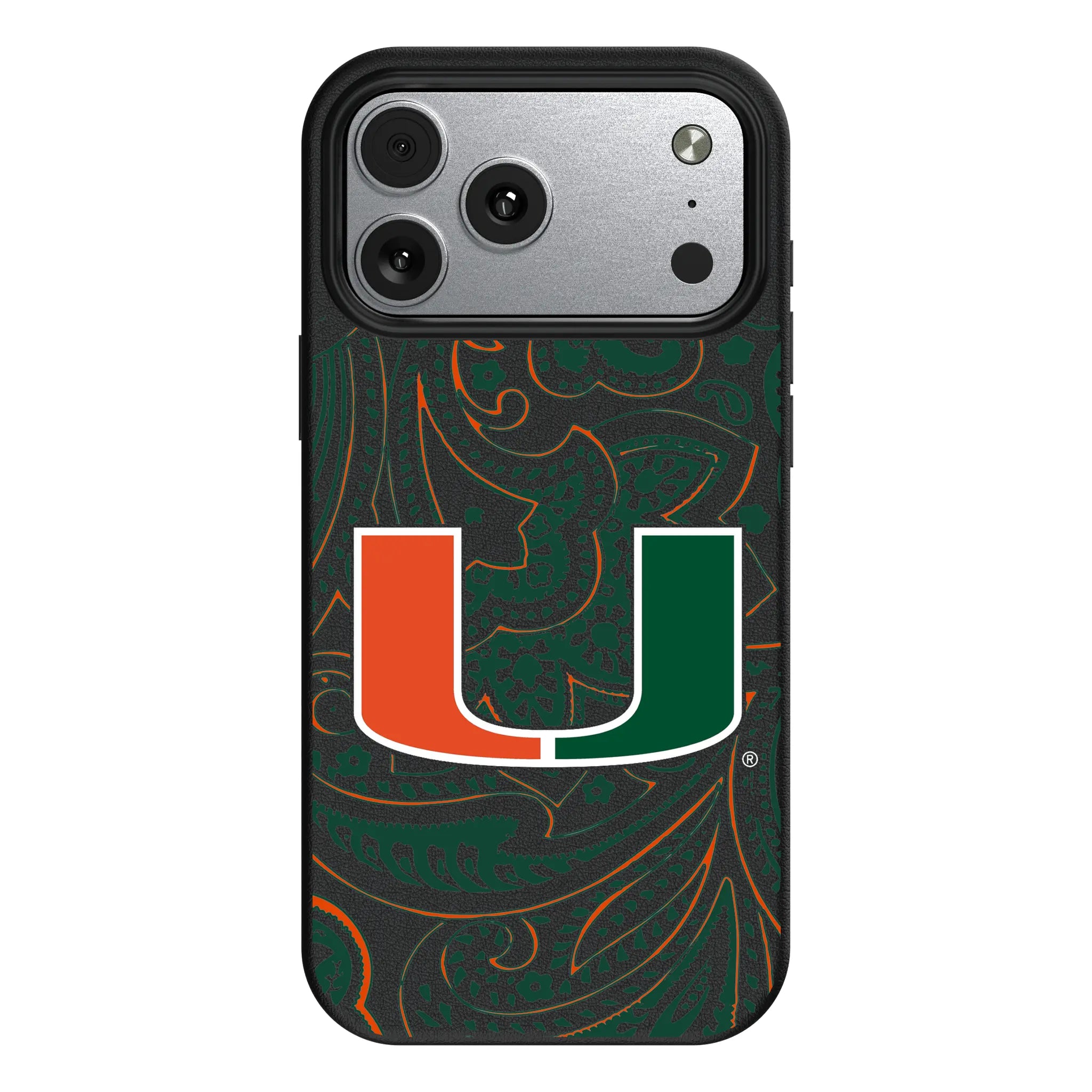 University of Miami Hurricanes Paisley MagSafe Compatible Phone Case for Apple iPhone