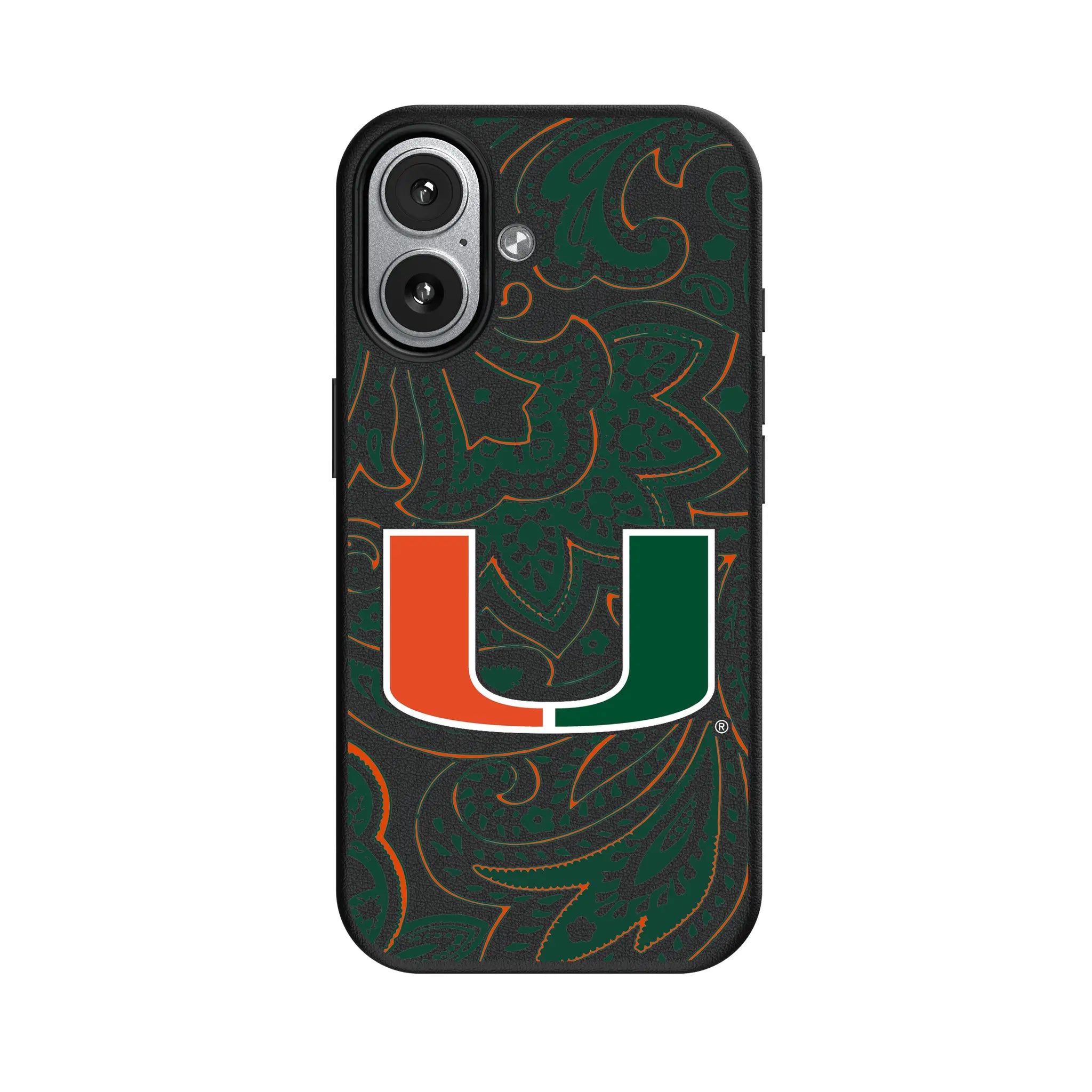 University of Miami Hurricanes Paisley MagSafe Compatible Phone Case for Apple iPhone