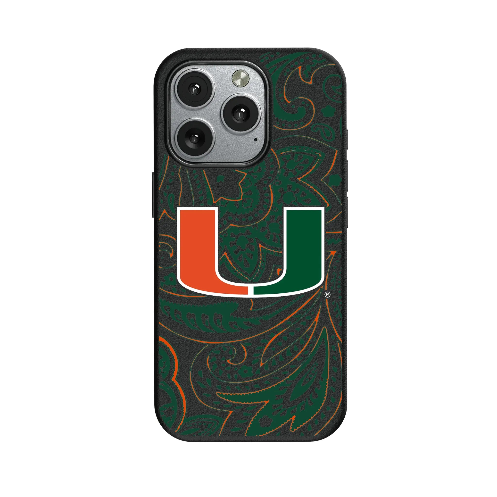 University of Miami Hurricanes Paisley MagSafe Compatible Phone Case for Apple iPhone