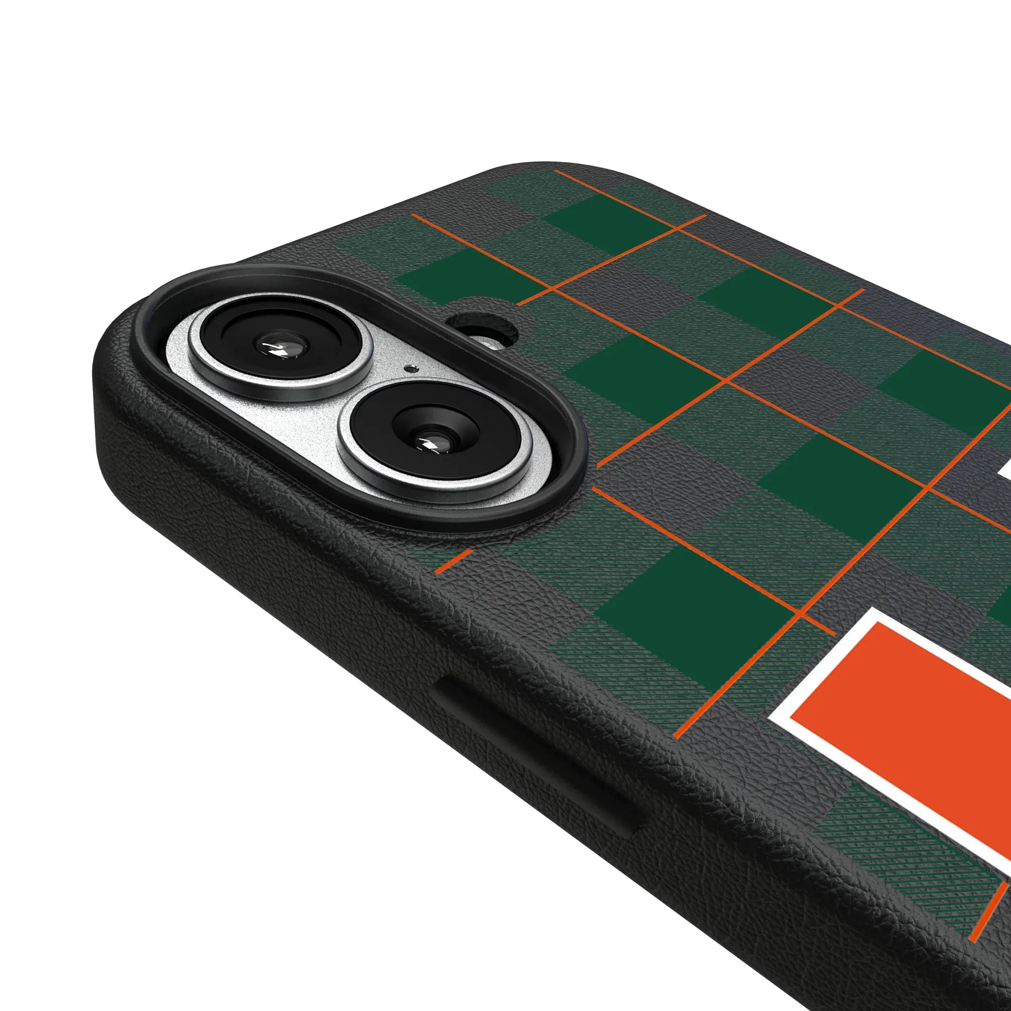 University of Miami Hurricanes Plaid MagSafe Compatible Phone Case for Apple iPhone