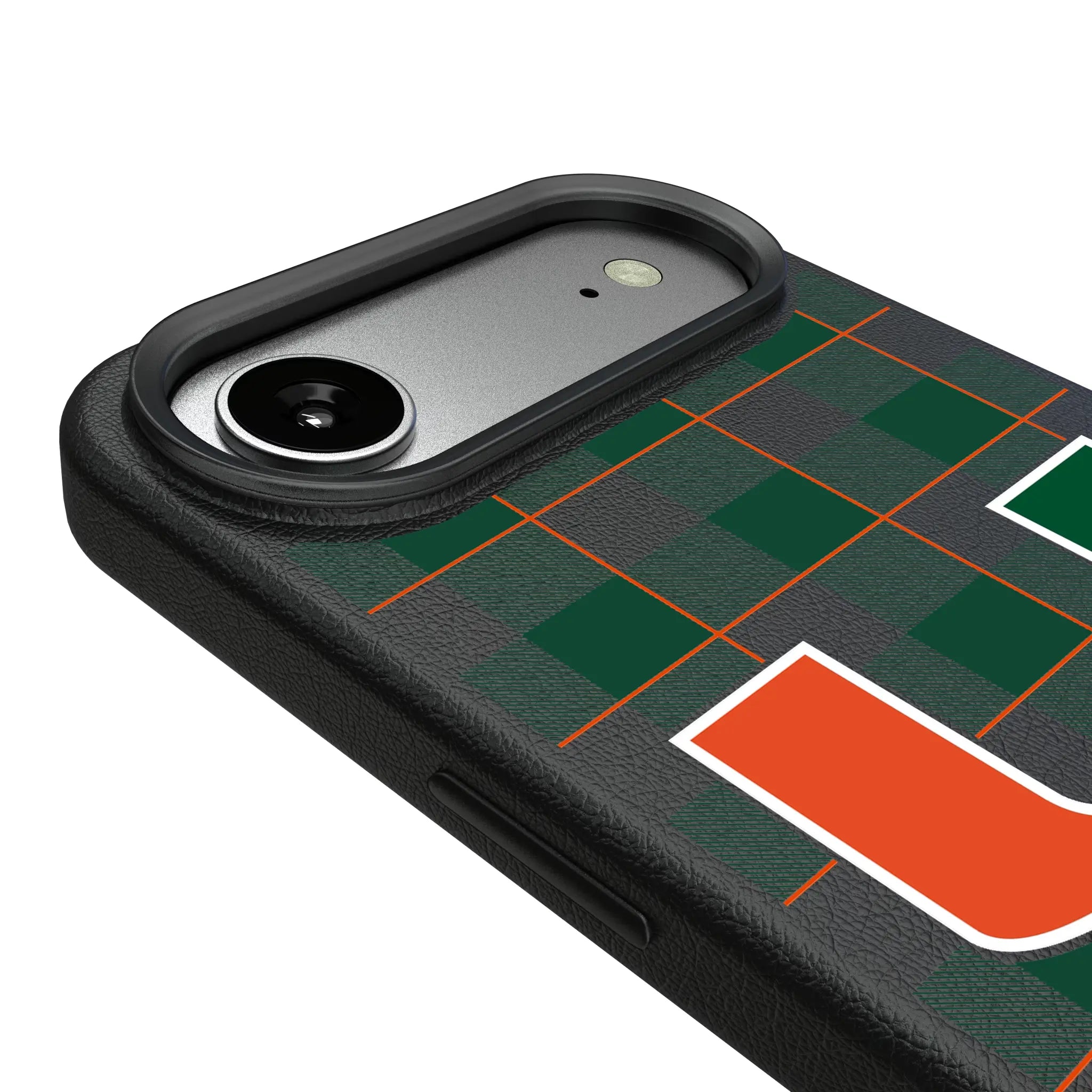 University of Miami Hurricanes Plaid MagSafe Compatible Phone Case for Apple iPhone