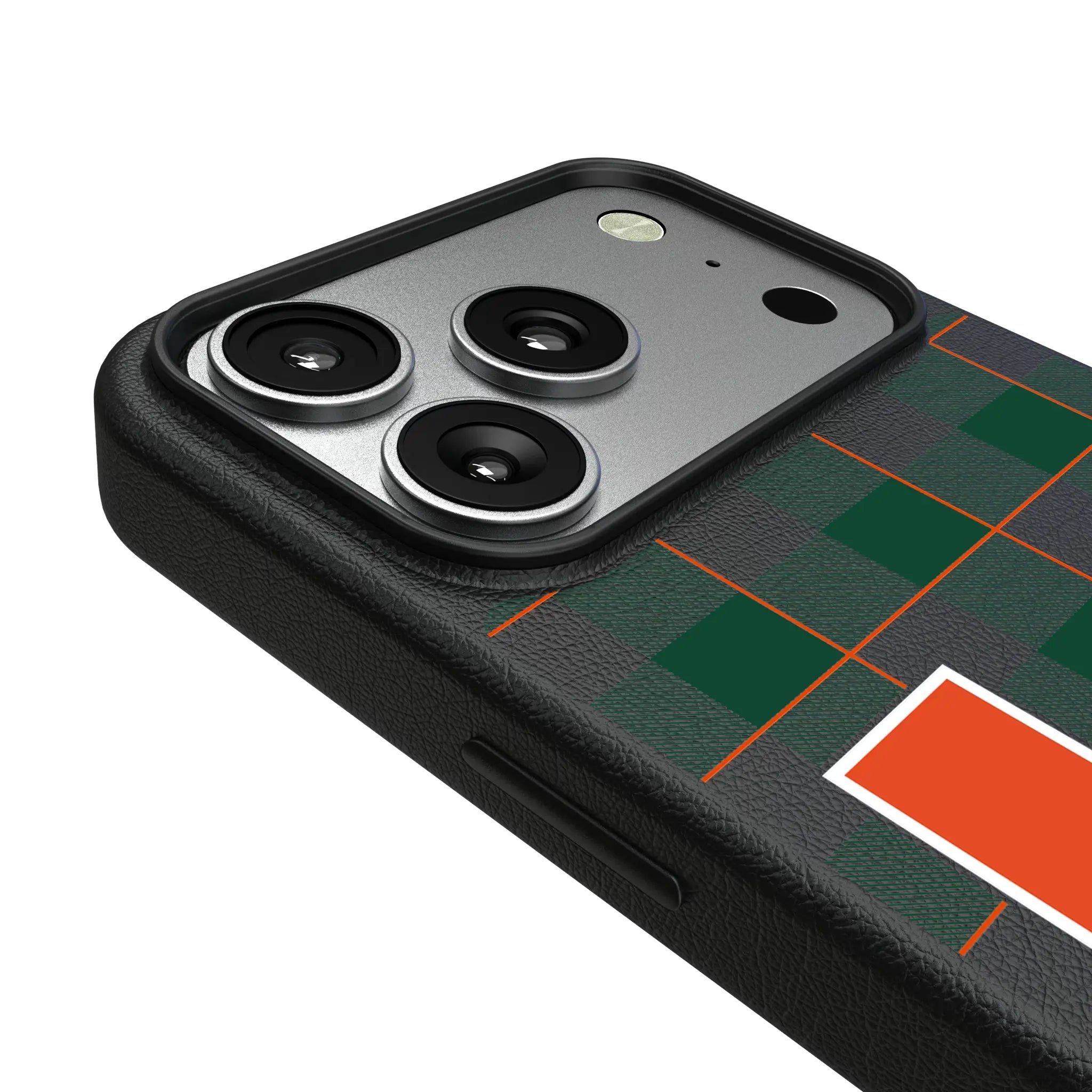 University of Miami Hurricanes Plaid MagSafe Compatible Phone Case for Apple iPhone
