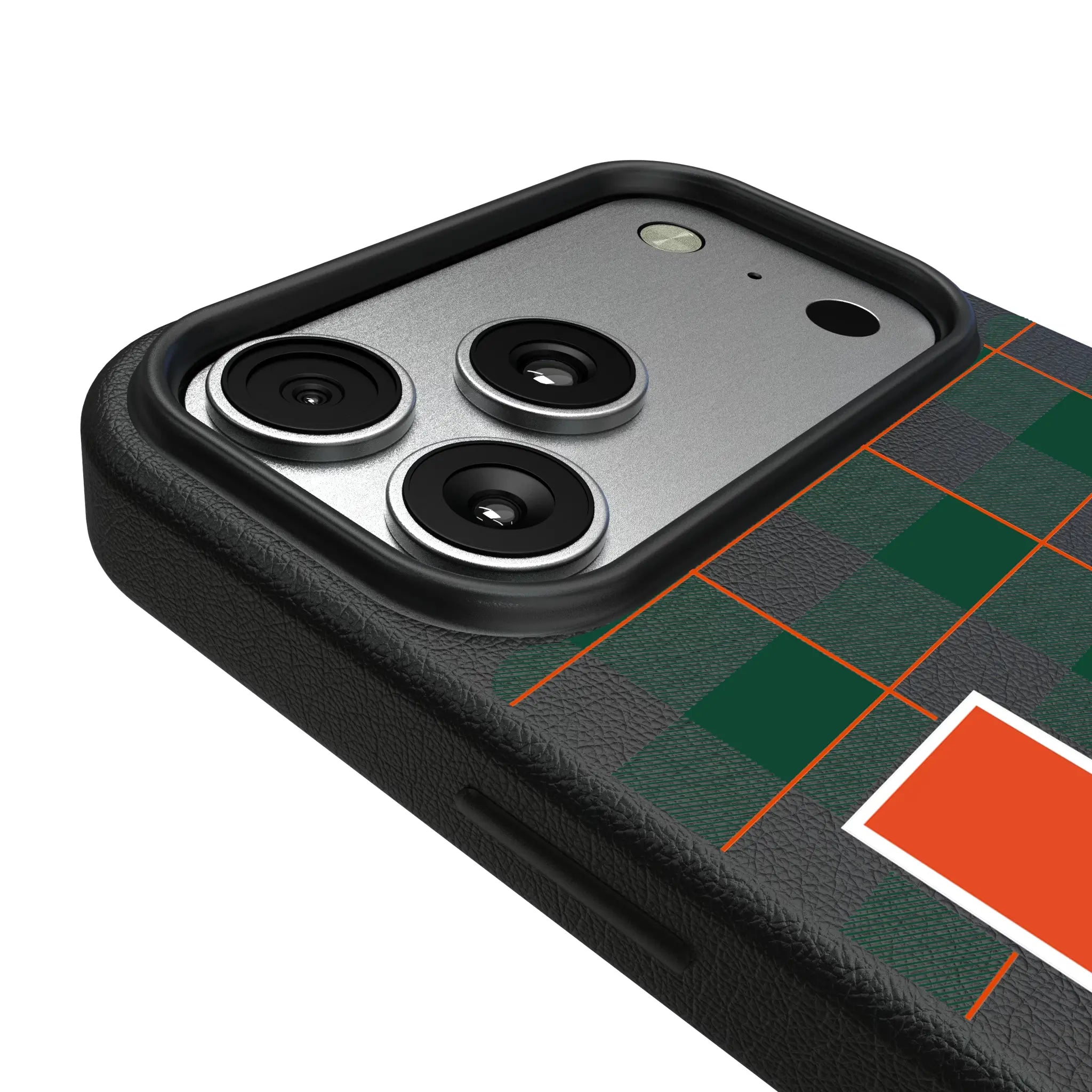 University of Miami Hurricanes Plaid MagSafe Compatible Phone Case for Apple iPhone