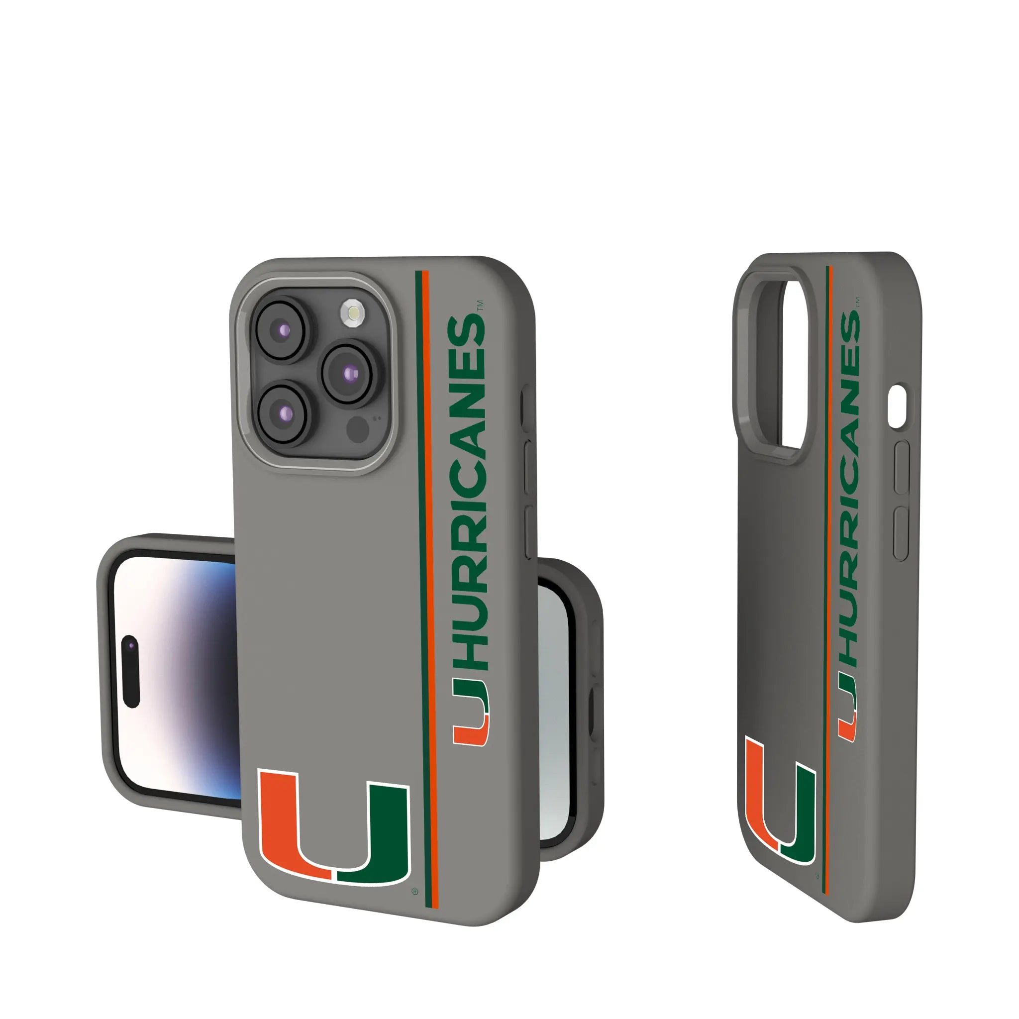University of Miami Hurricanes Sidebar Soft Touch Phone Case for Apple iPhone