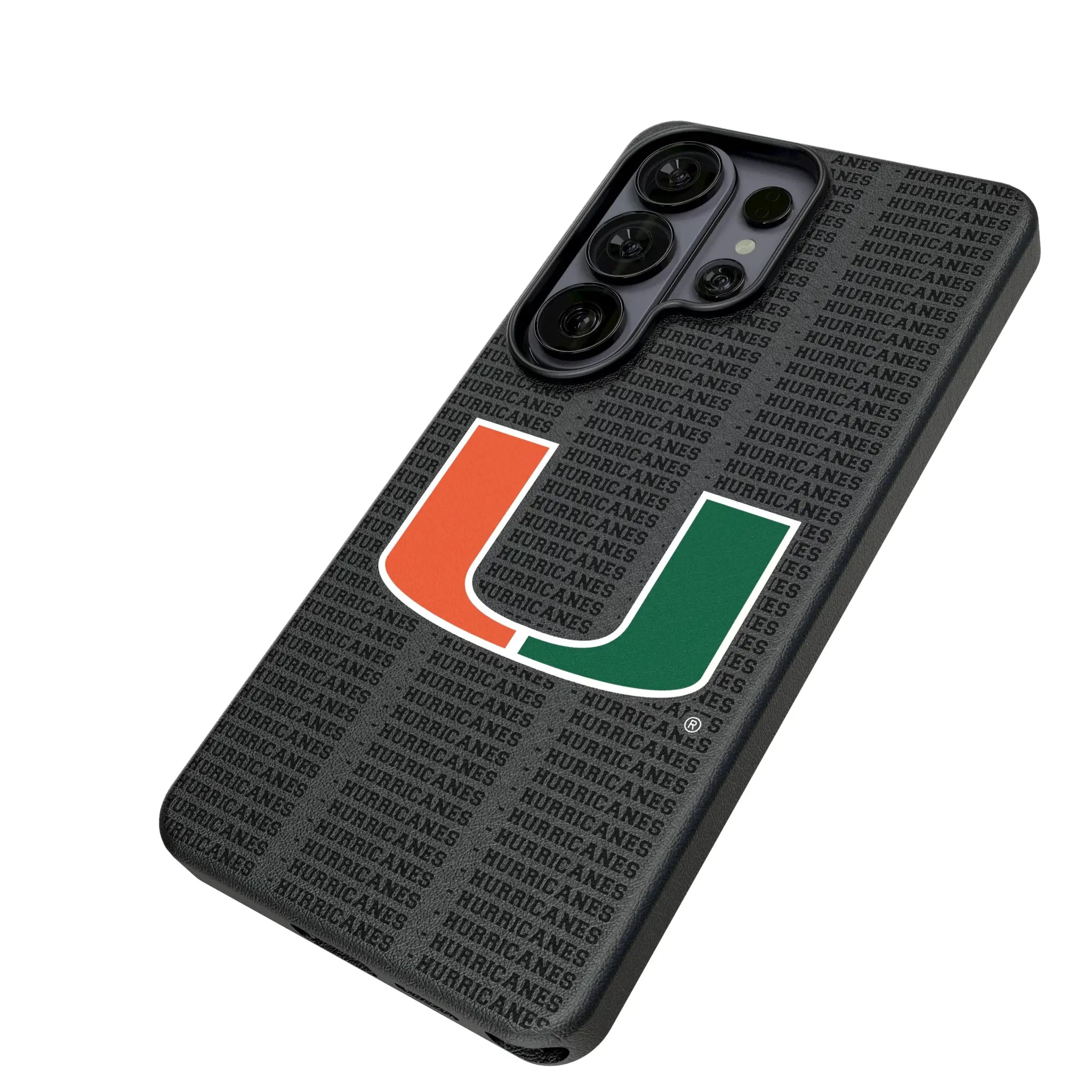 University of Miami Hurricanes Text Backdrop MagSafe Compatible Phone Case for Samsung Galaxy