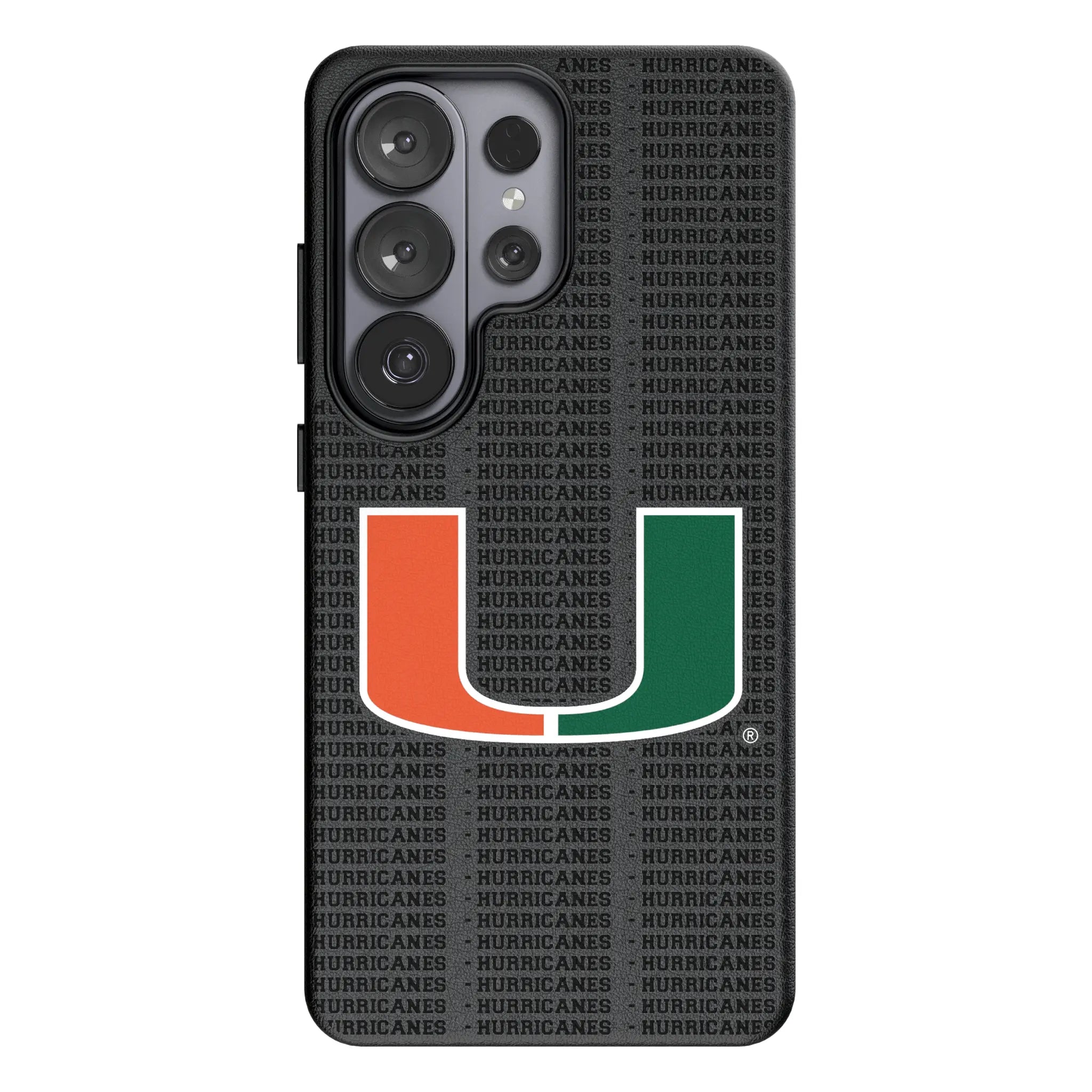 University of Miami Hurricanes Text Backdrop MagSafe Compatible Phone Case for Samsung Galaxy