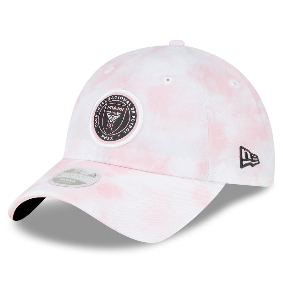 Inter Miami CF MLS New Era Women's 9Twenty Tie-Dye Adjustable Hat - White/Pink