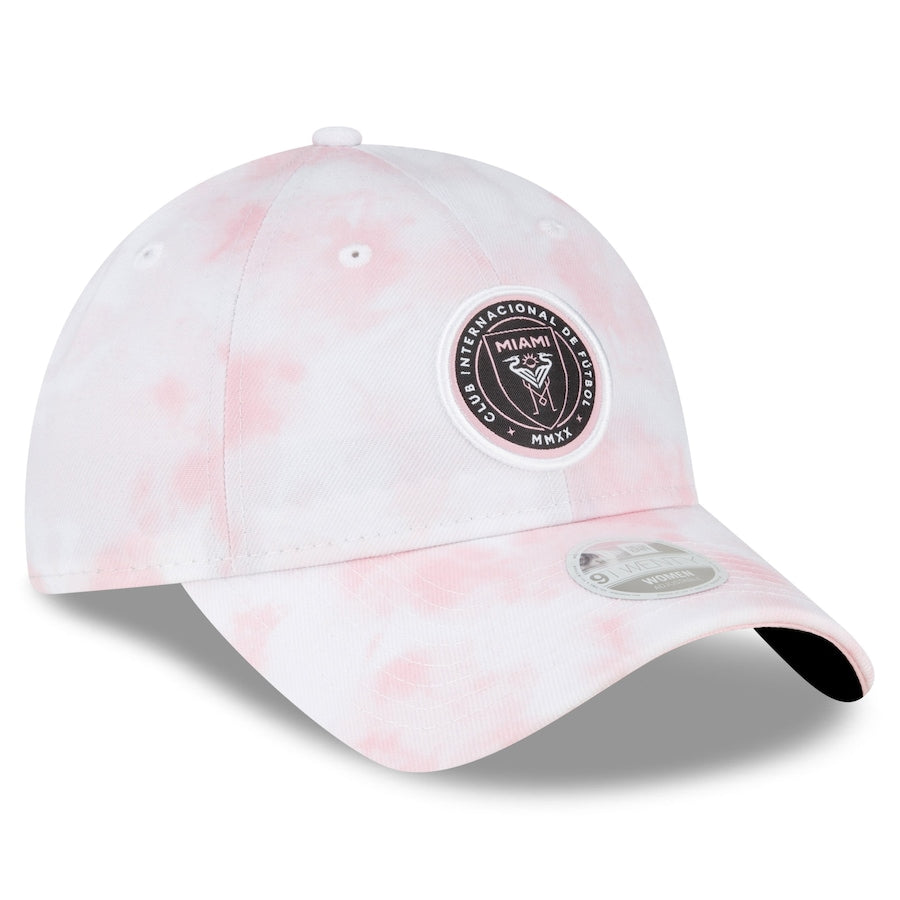 Inter Miami CF MLS New Era Women's 9Twenty Tie-Dye Adjustable Hat - White/Pink