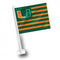 Miami Hurricanes Car Flag with American Flag in Canes Colors