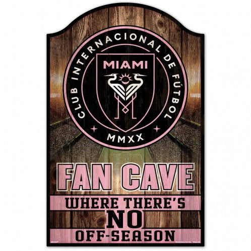 Inter Miami CF Fan Cave Wood Sign - 11" x 17"