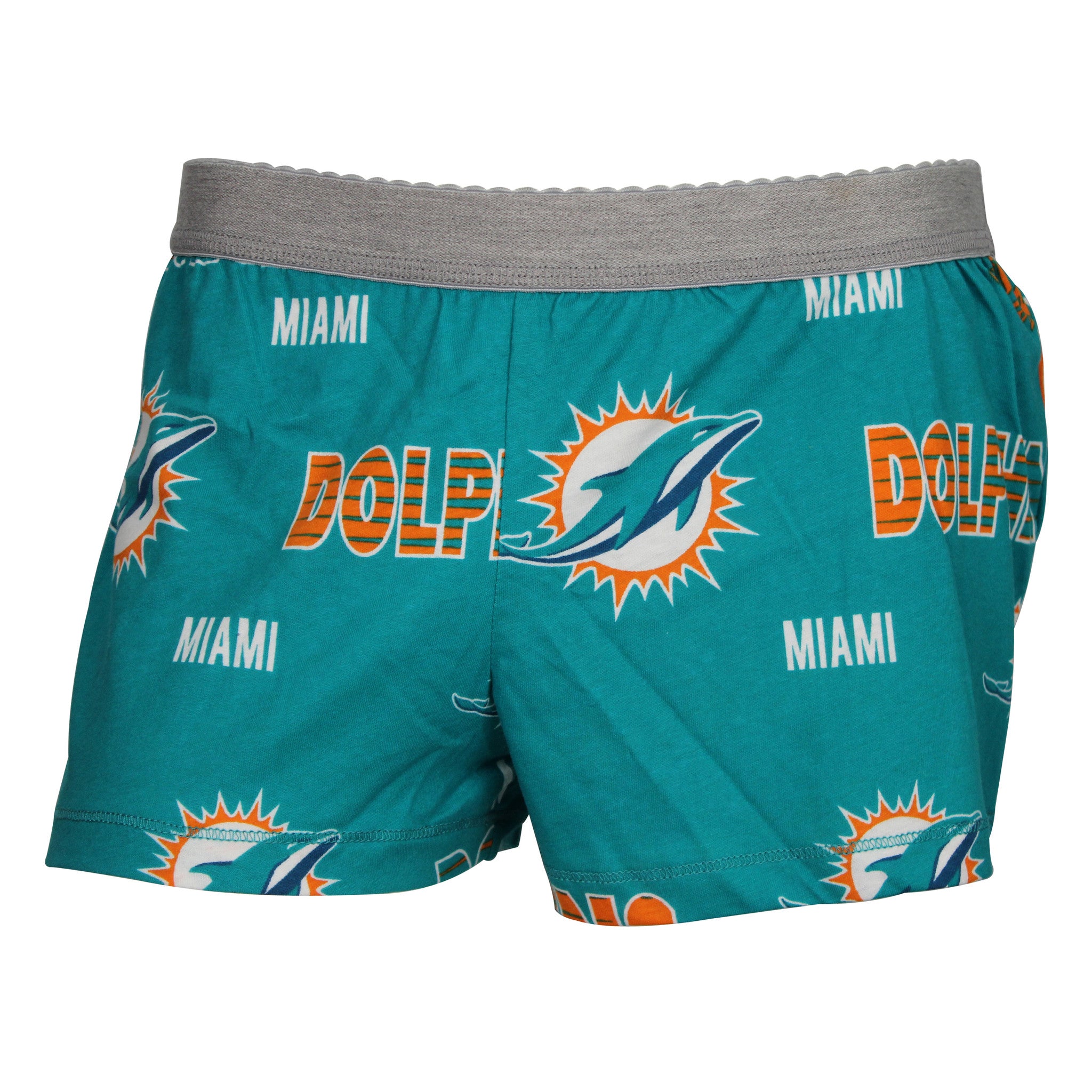 Miami Dolphins Women's Knit Printed Shorts - CanesWear at Miami FanWear Women's Apparel Concepts Sport CanesWear at Miami FanWear