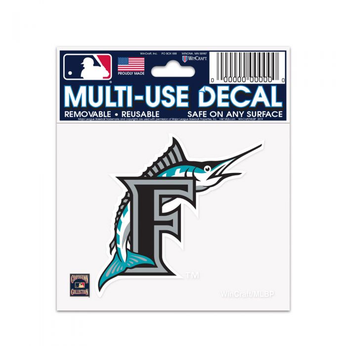 Miami Marlins Cooperstown Collection Multi-Use Decal - 3"