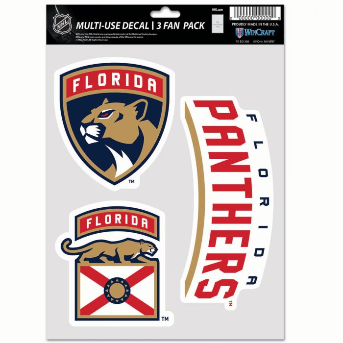Florida Panthers Multi-Use 3 Pack Fan Decals