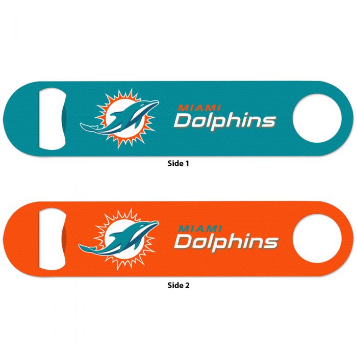 Miami Dolphins Metal Bottle Opener 2 Sided