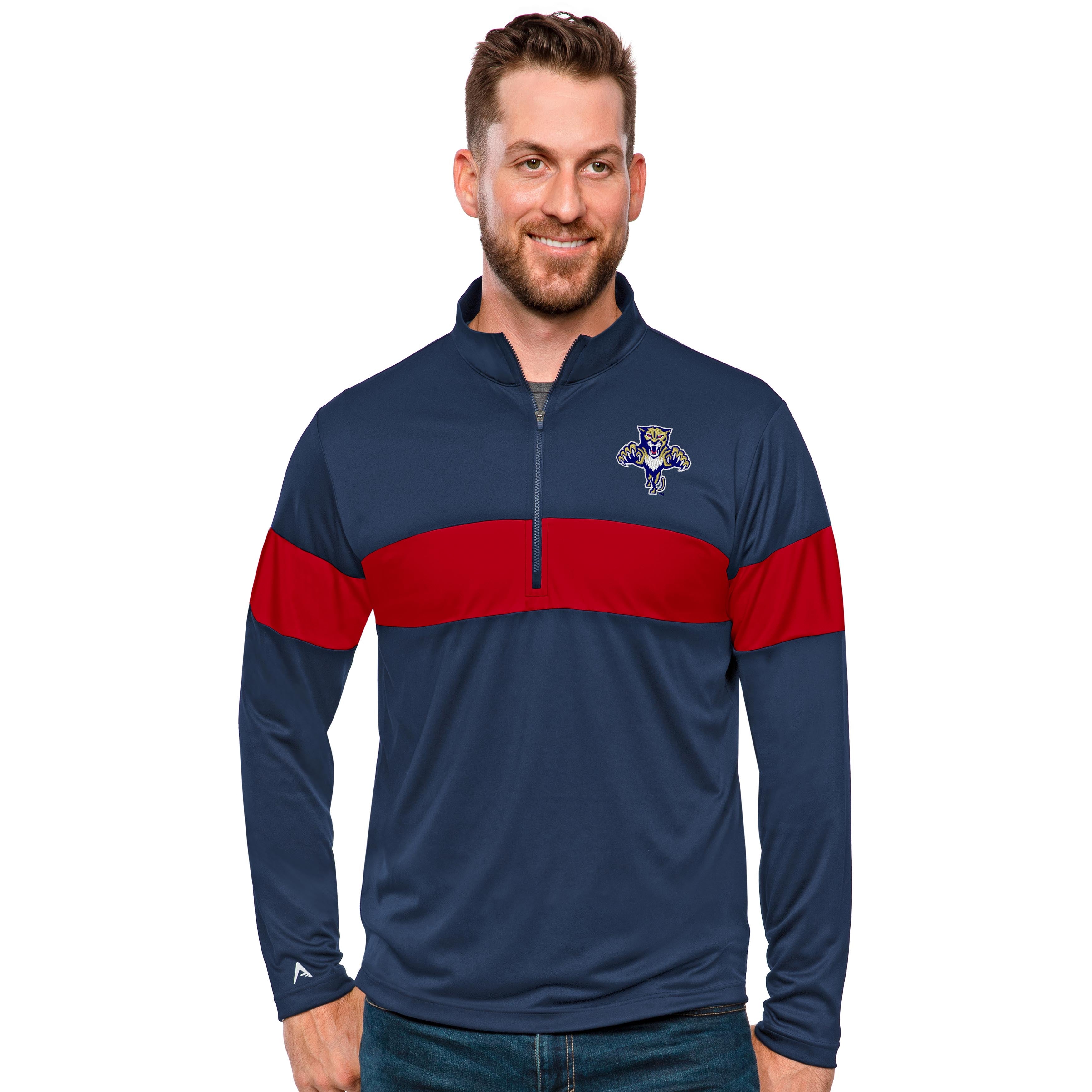 Florida Panthers Antigua Corps 1/4 Zip Pullover - Navy