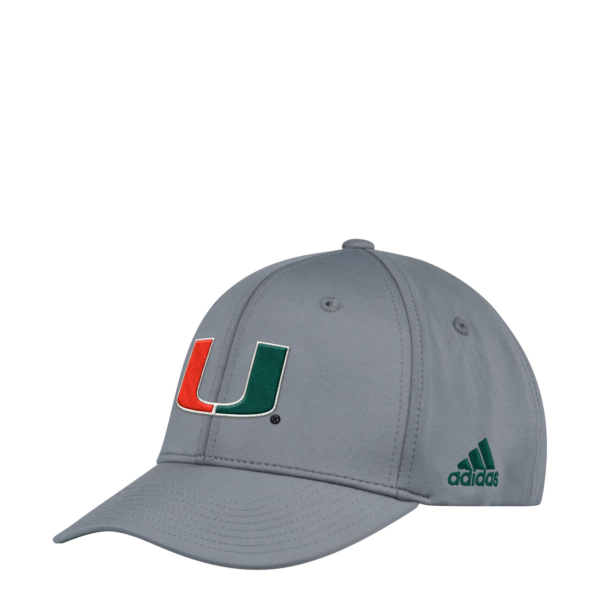 Miami Hurricanes adidas Spring Game Adjustable Structured Hat - Grey