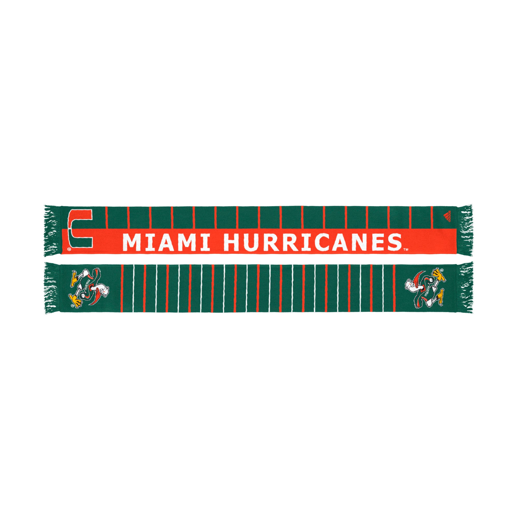 Miami Hurricanes adidas Two sided Scarf - Green