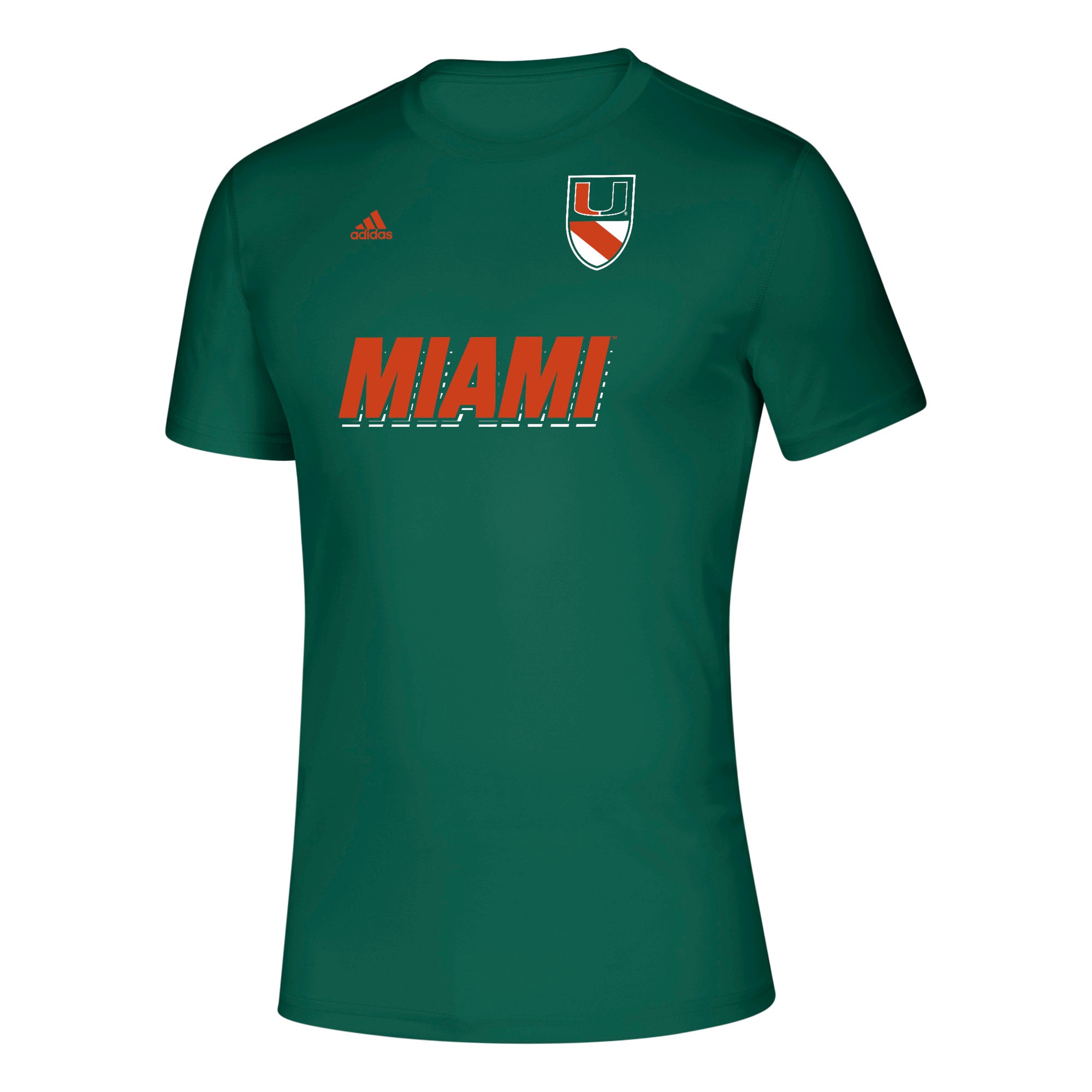 Miami Hurricanes adidas 03 Stripe Life Creator T-Shirt - Green