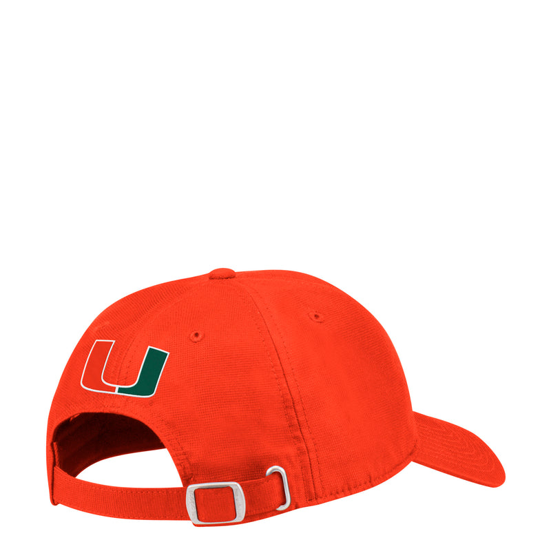 Miami Hurricanes adidas Coach Slogan Adjustable Hat - Orange
