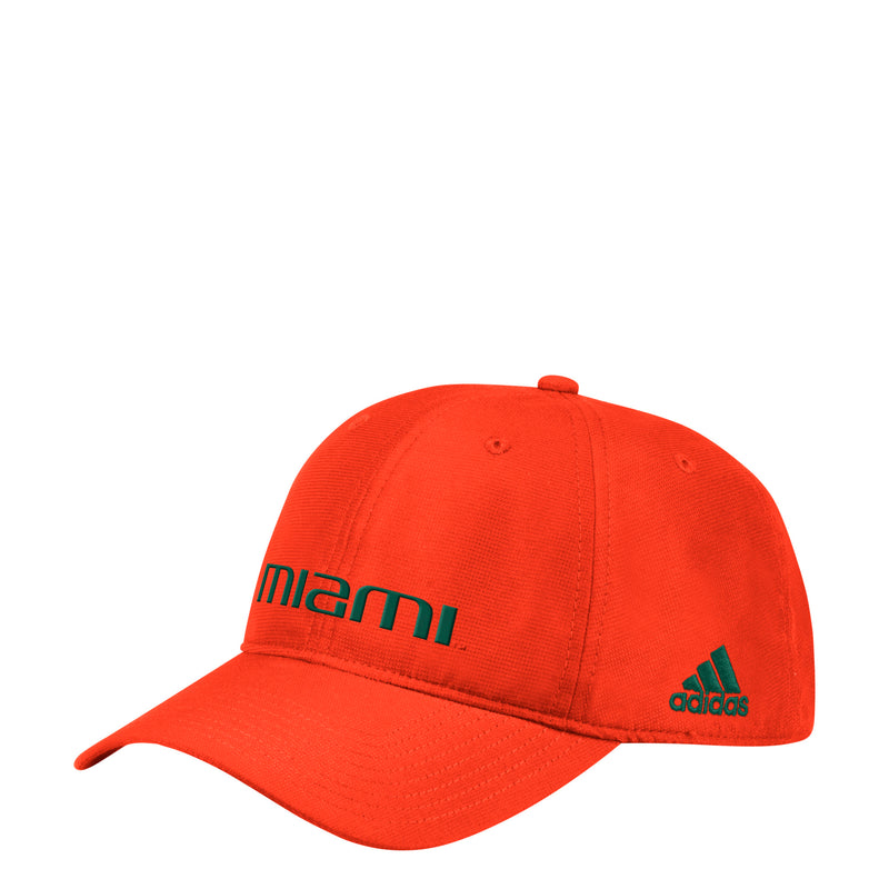 Miami Hurricanes adidas Coach Slogan Adjustable Hat - Orange
