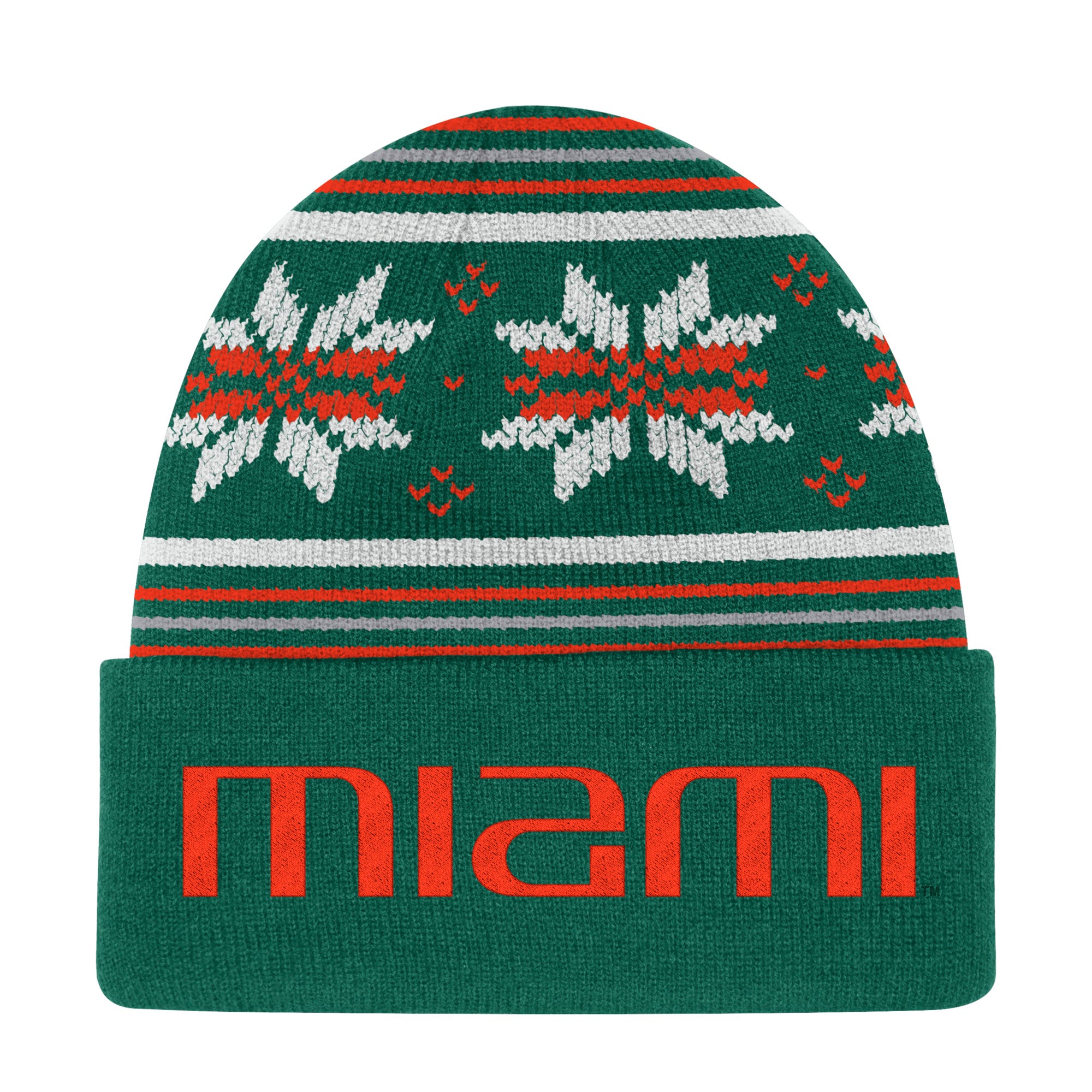 Miami Hurricanes adidas Head Logo Cuffed Beanie