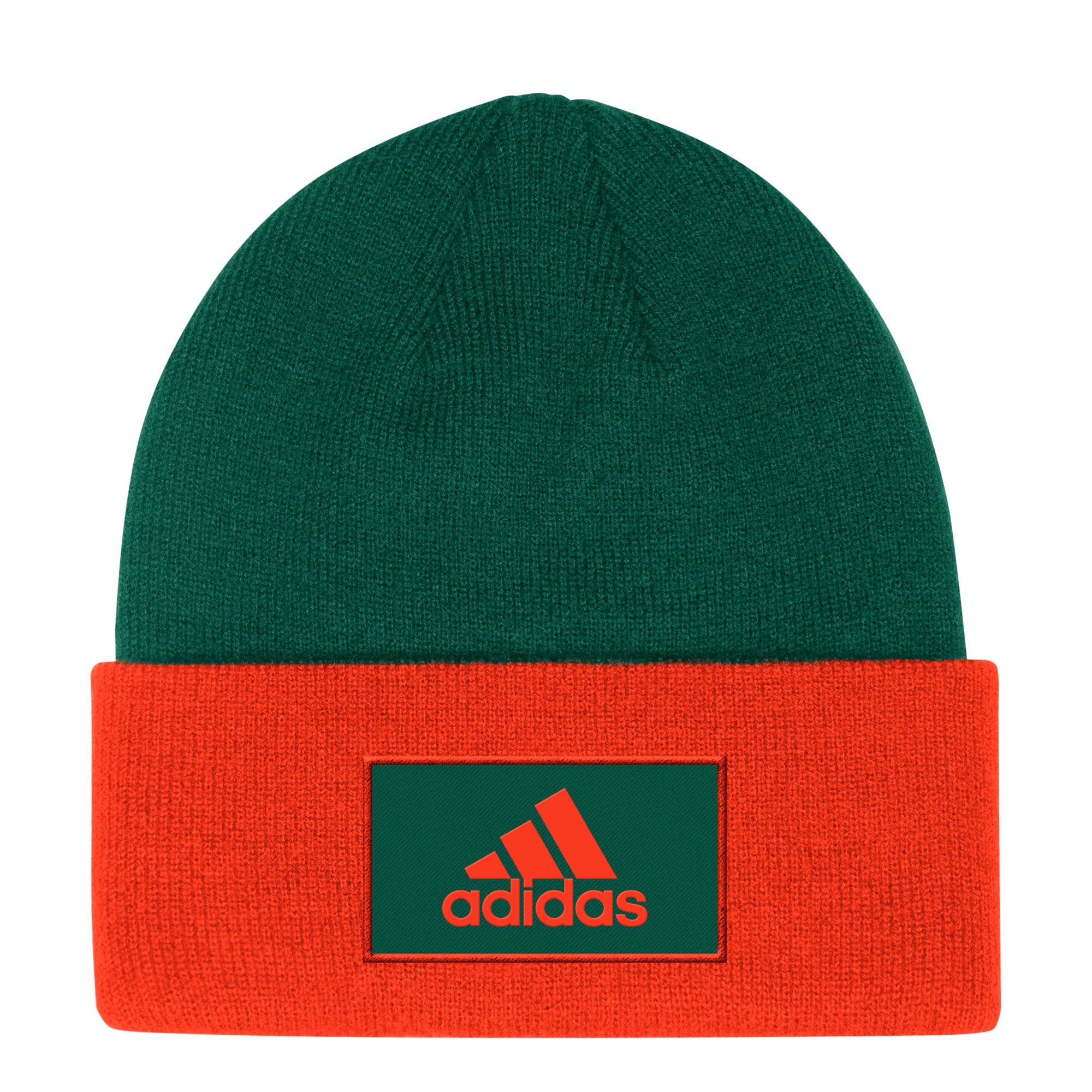 Miami Hurricanes adidas Cuffed Beanie - Green