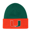 Miami Hurricanes adidas Cuffed Beanie - Green